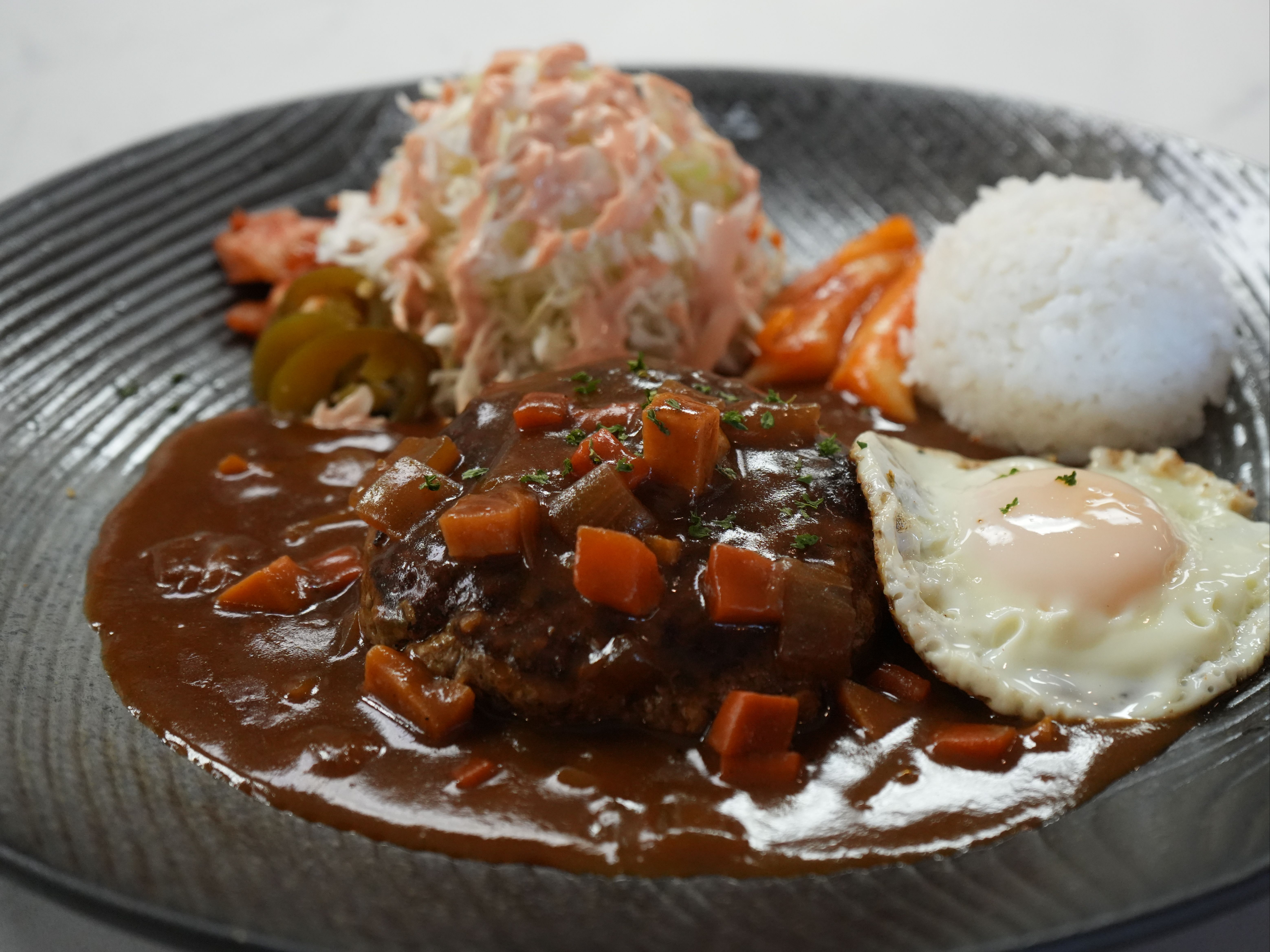 (CURRY) HAMBURG STEAK*.