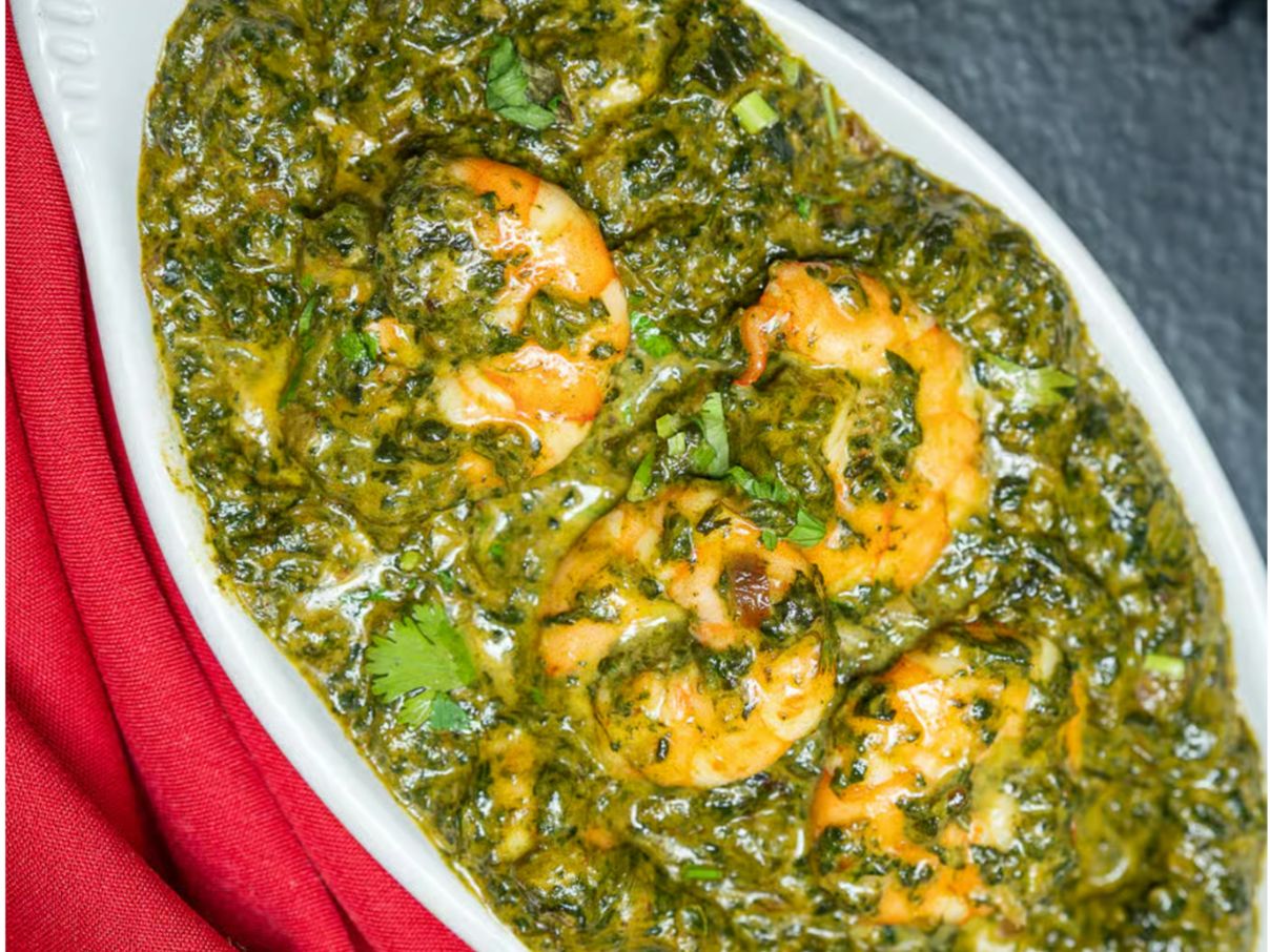 7. Shrimp Saag.