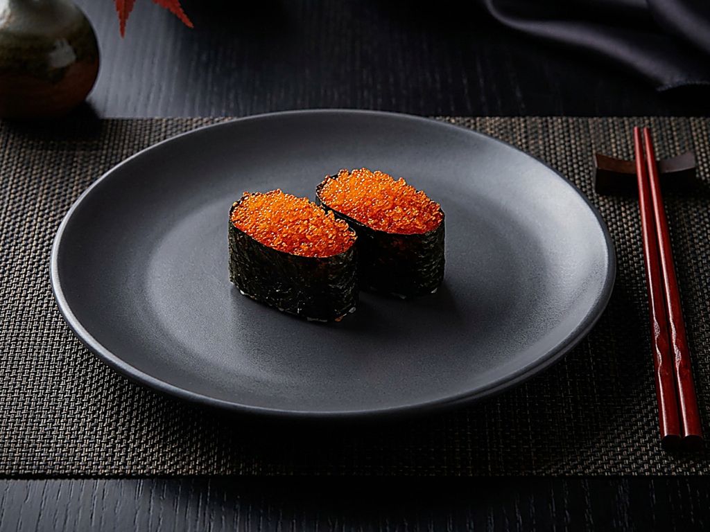 Masago (Smelt Eggs) Nigiri.