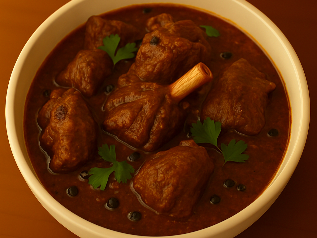Goat Chettinadu (GF, NF, DF).
