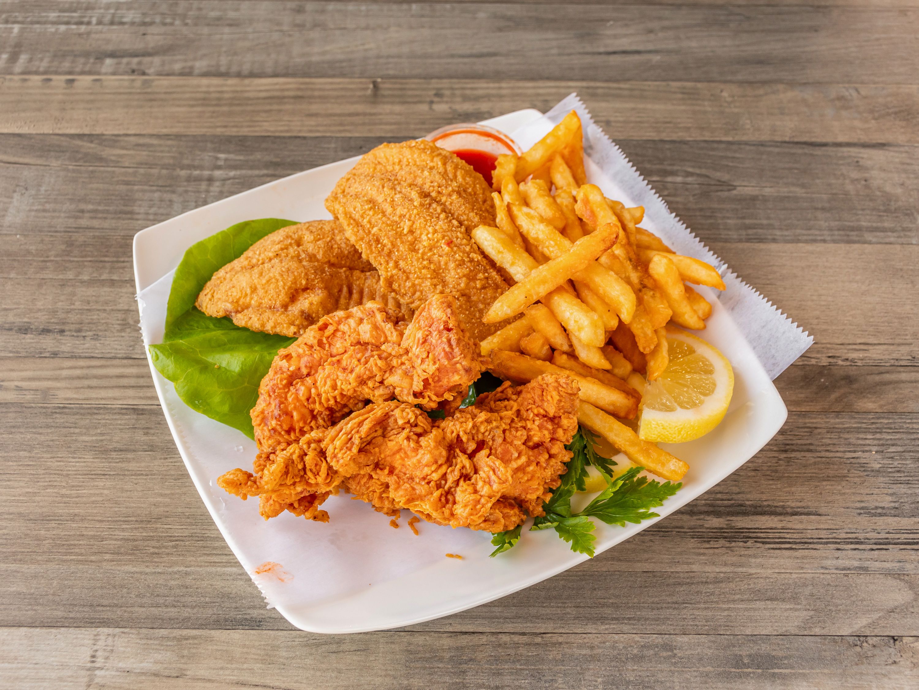 2 Tenders + 2 Catfish Fillet