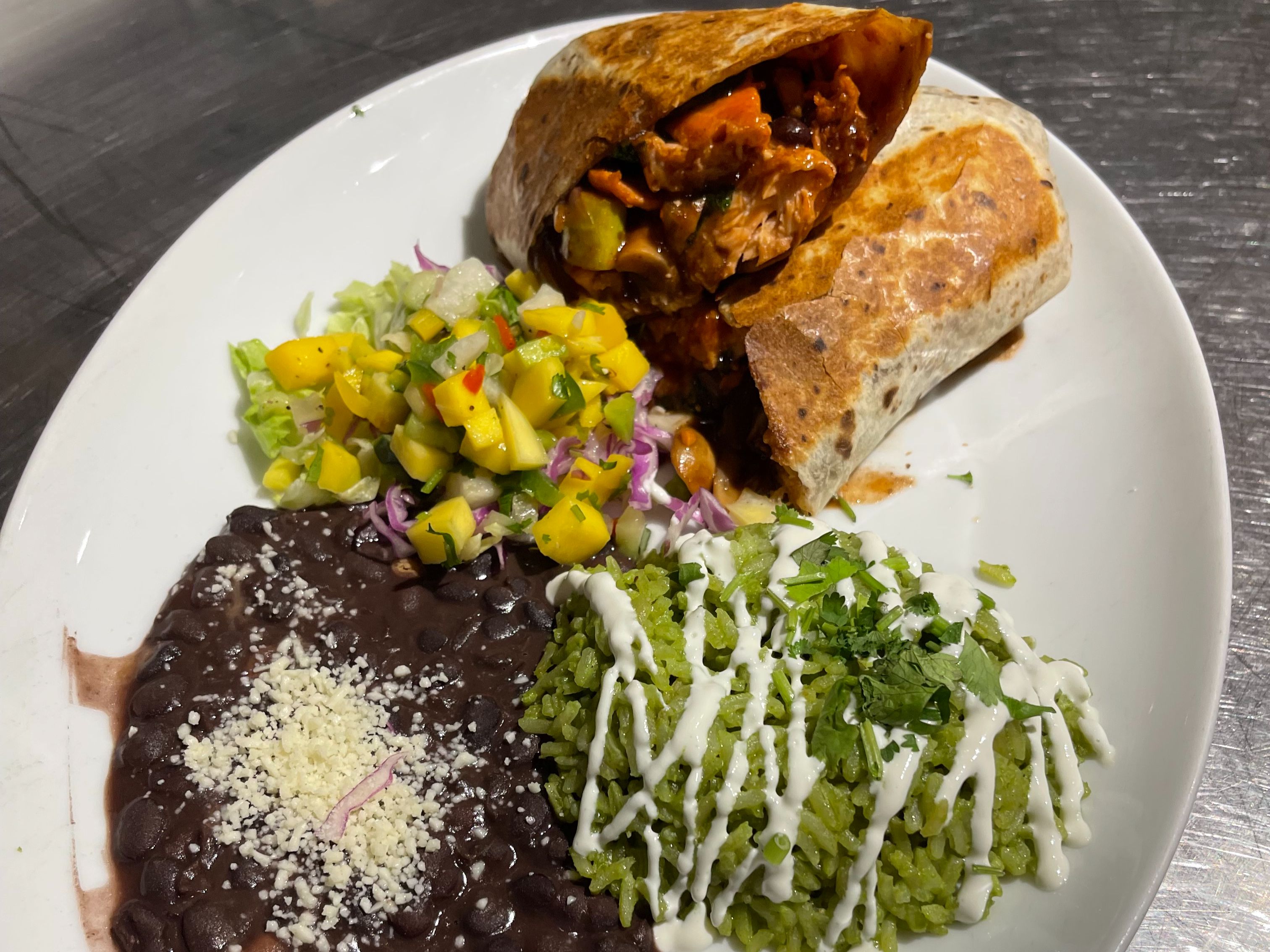 SALMON GOAT CHEESE BURRITO