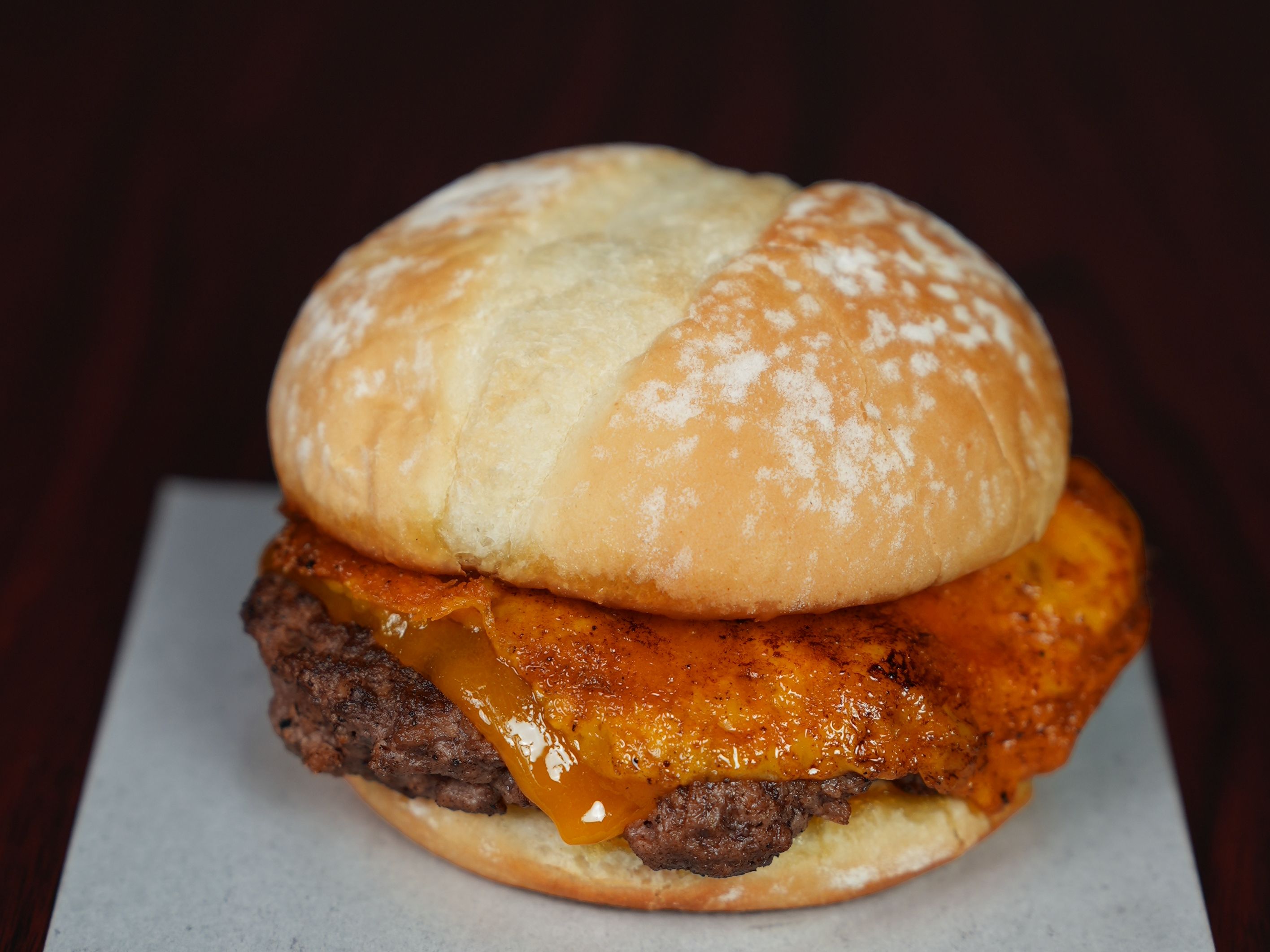 Fried Cheese Burger.