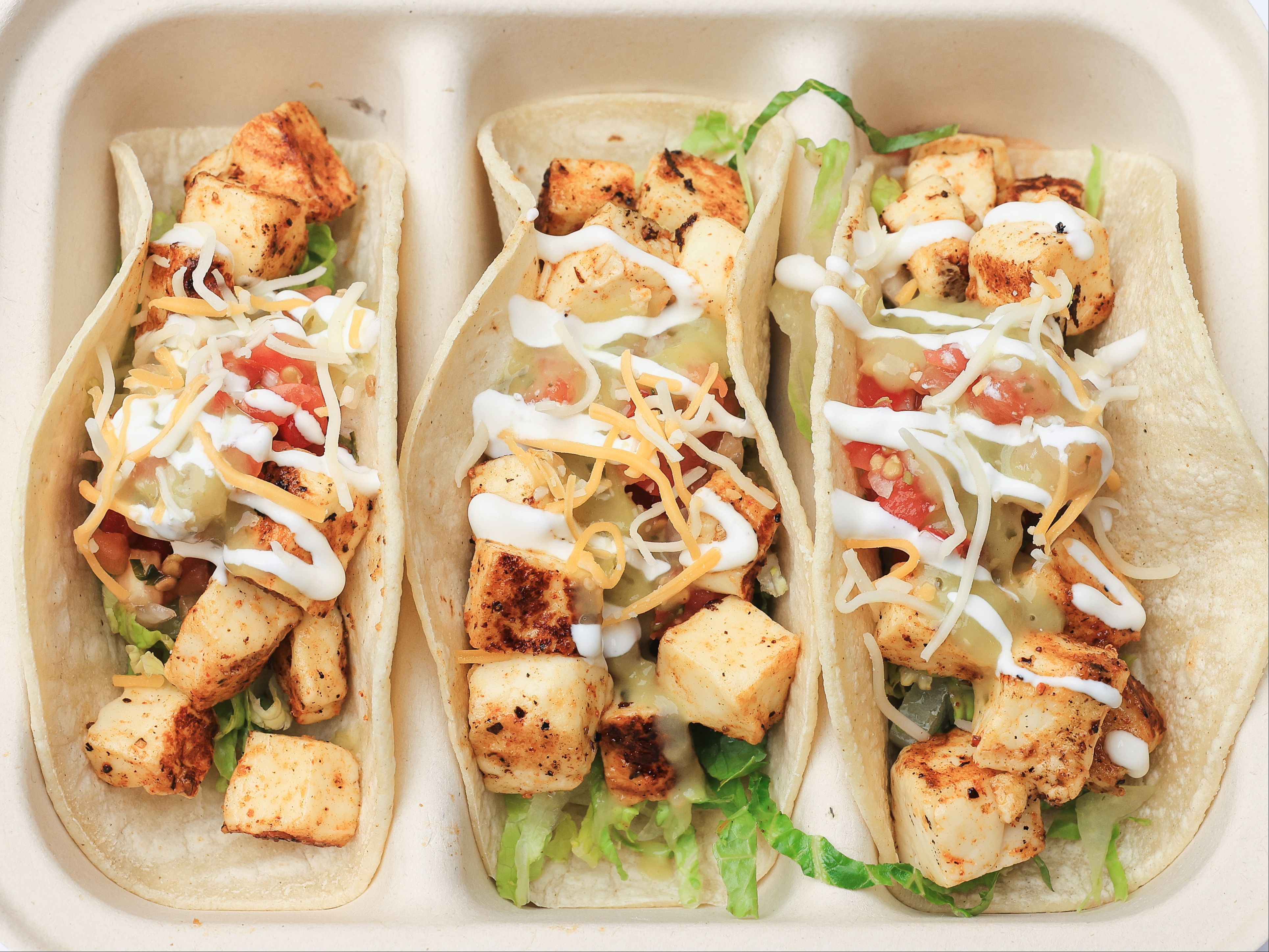 Queso Frito Taco Trio - Crispy Cheese Taco Trio.