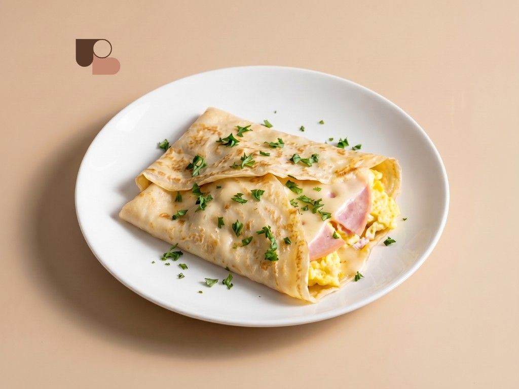 EGG HAM SWISS CHEESE CREPE