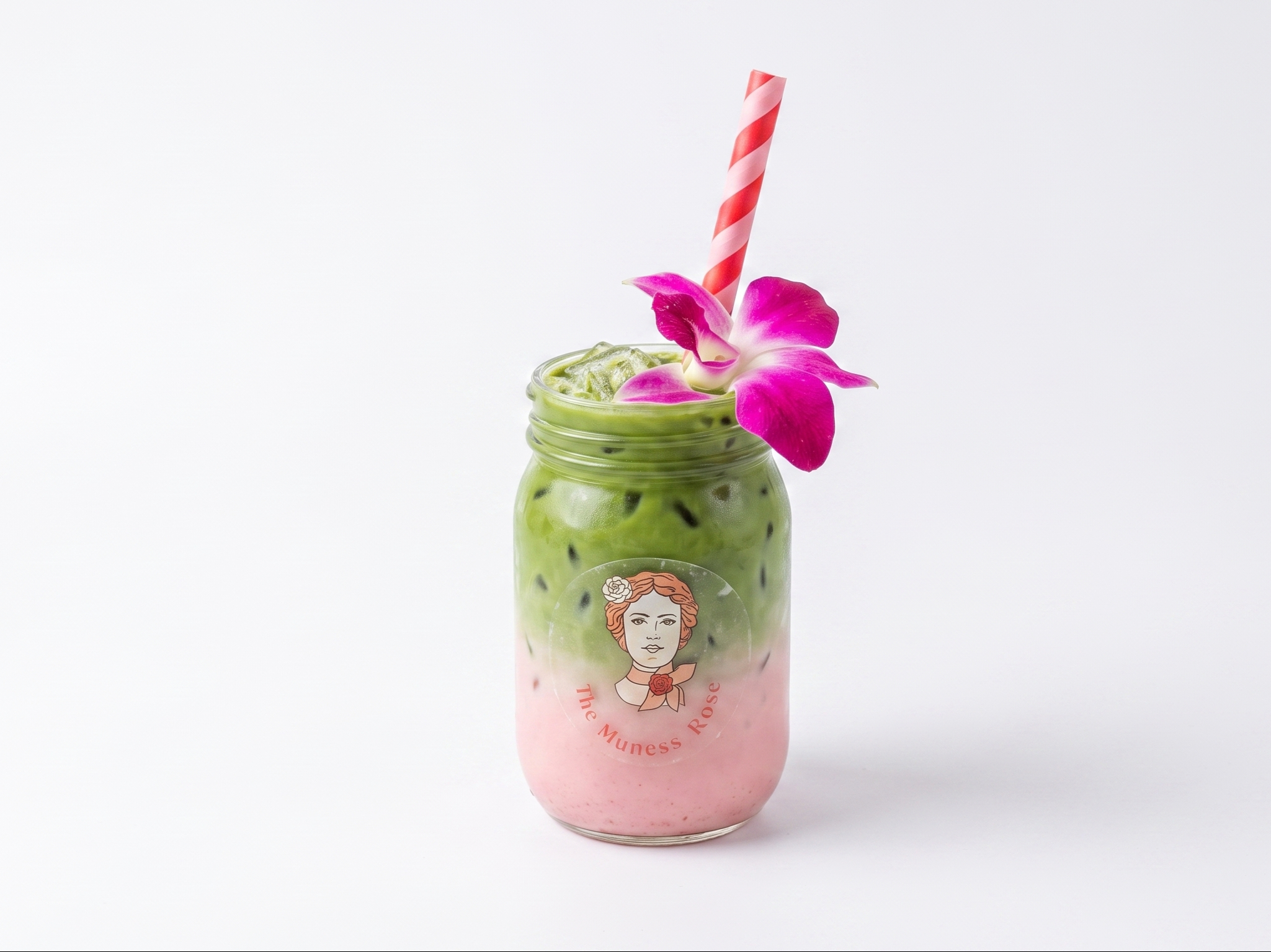 Strawberry Matcha Boba.