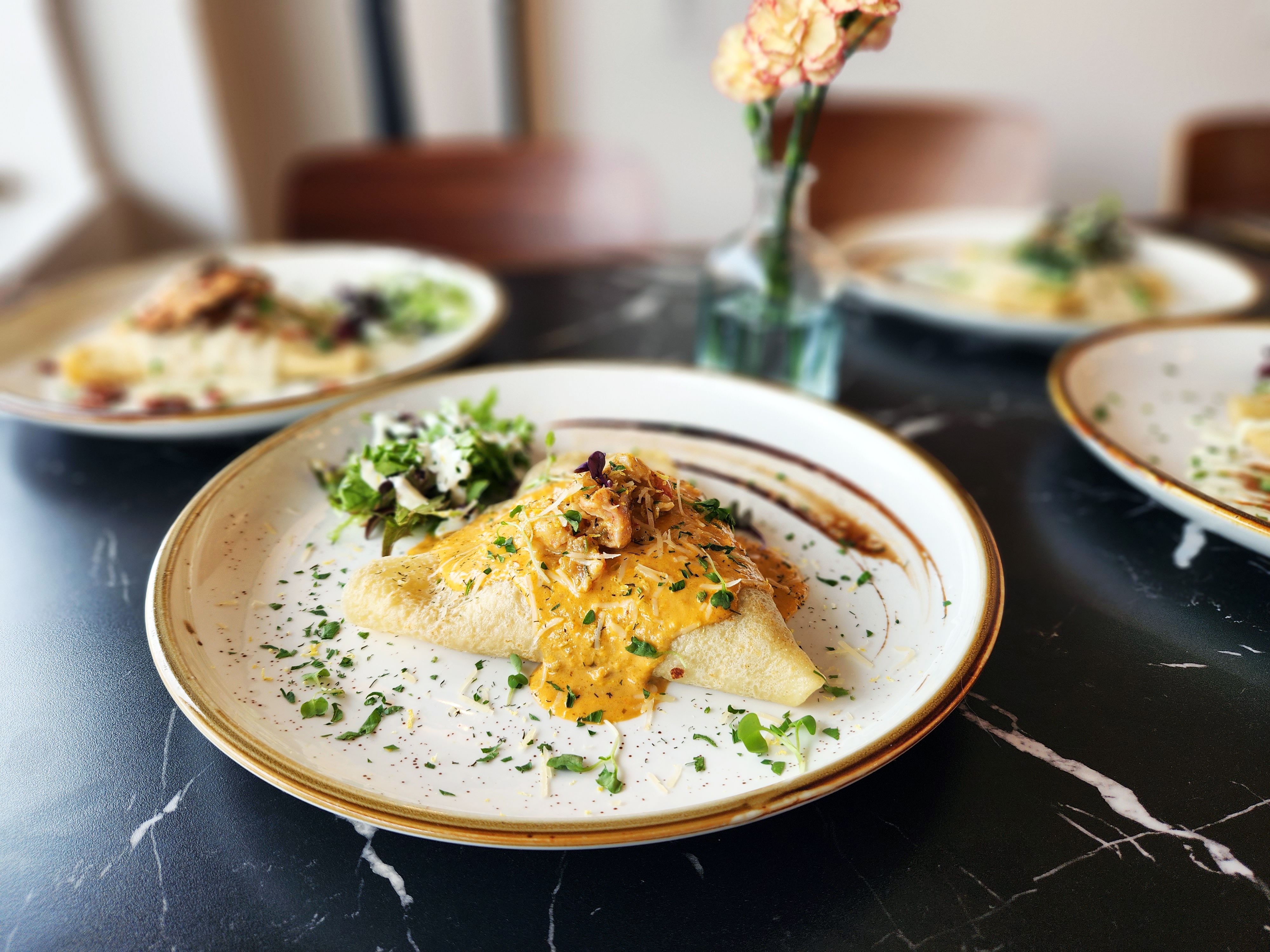 Lobster & Shrimp Crêpe.