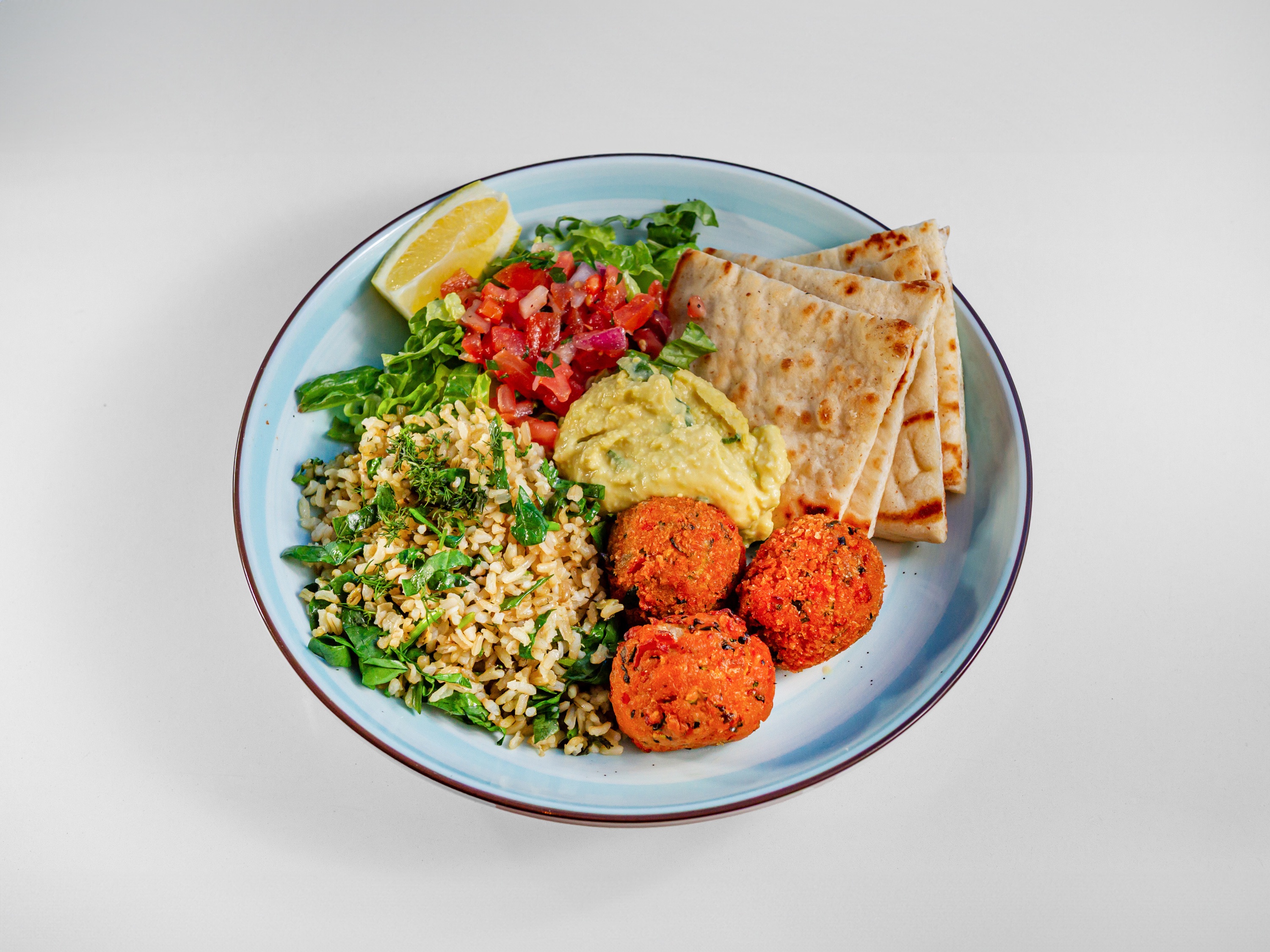 Tomato Mint Fritters Plate.