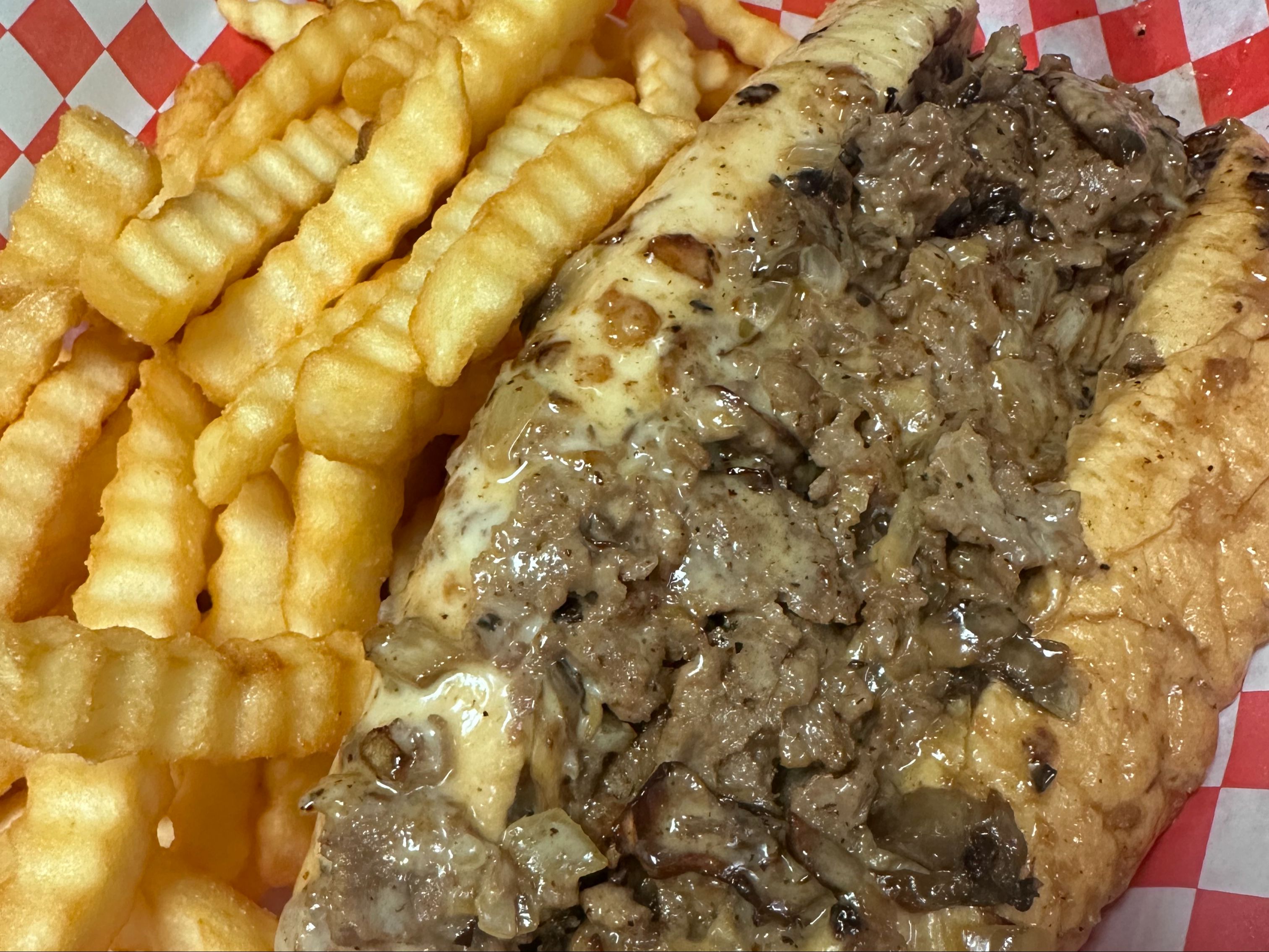 Philly Cheesesteak W Fries Lunch Special 20 Oz Drink.