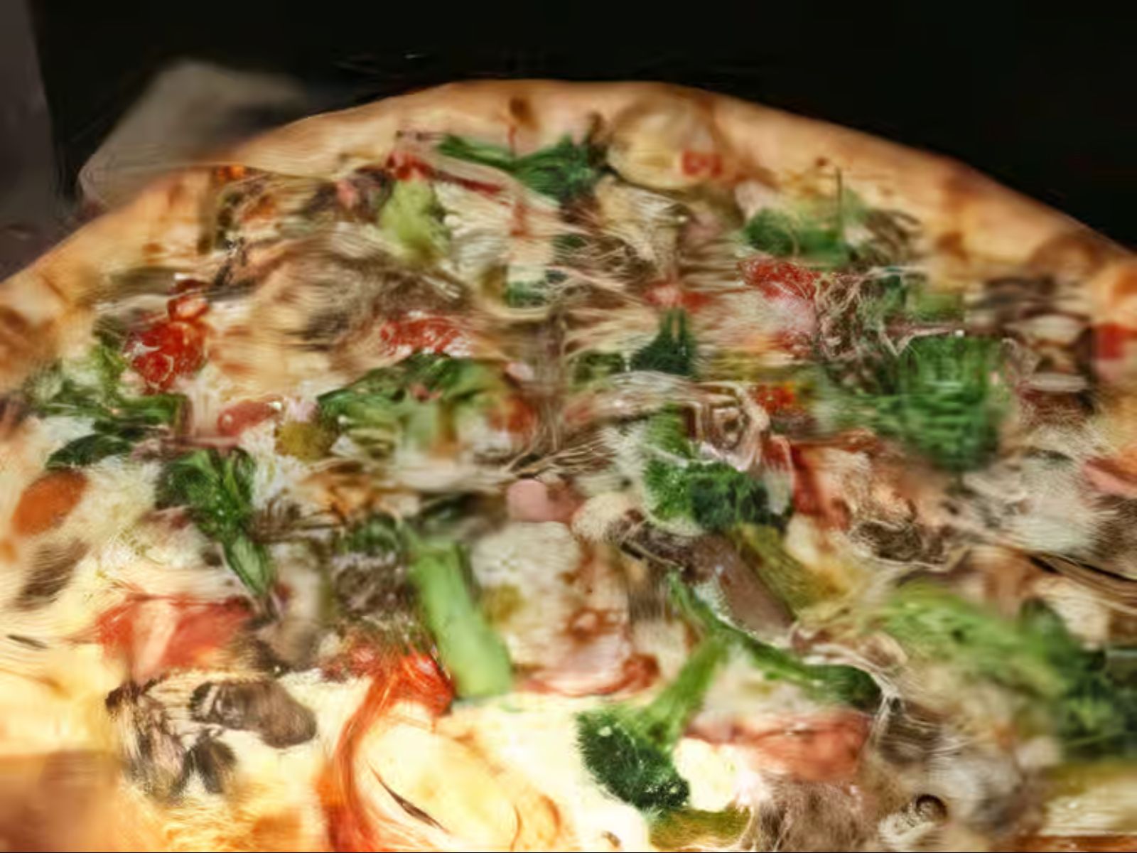 Med White Vegg Pizza