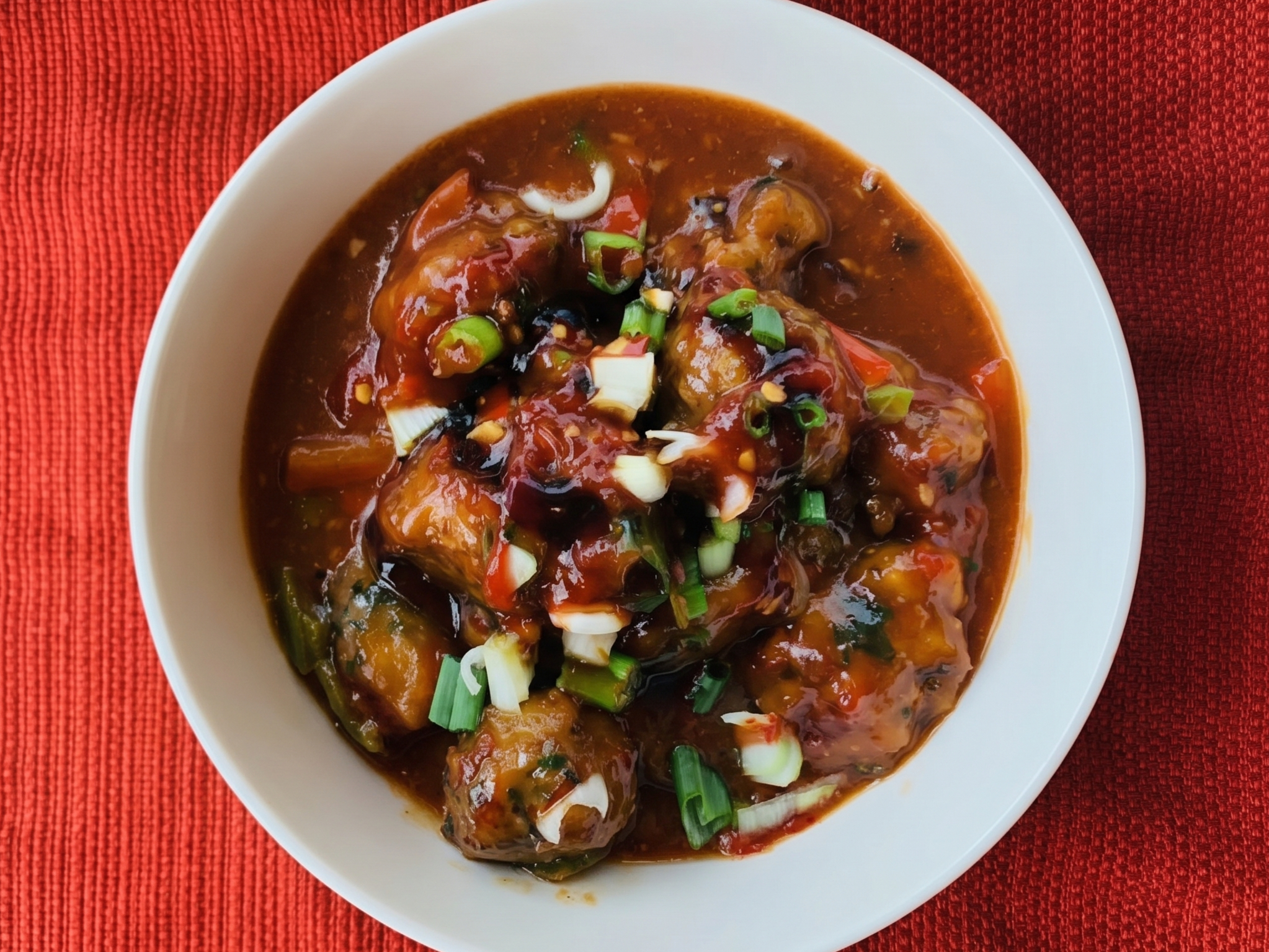 Veg Manchurian.