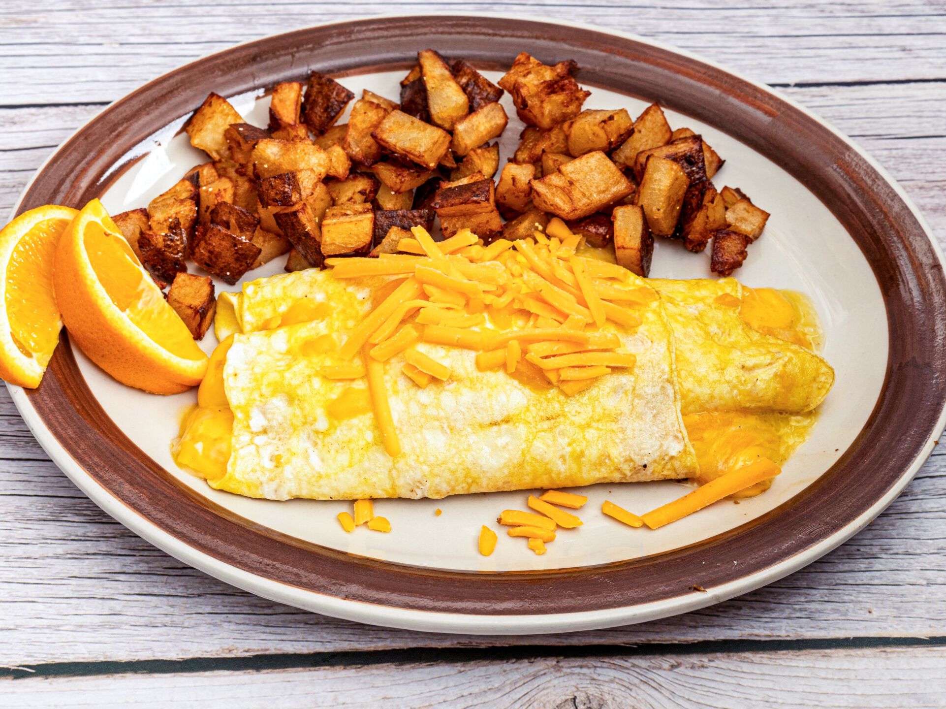 Eggroll Omelet: 4-Cheese