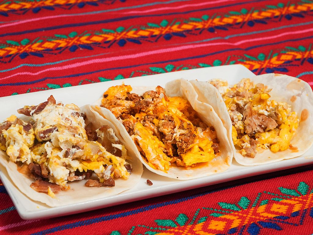 Breakfast Taco Egg and Chorizo.