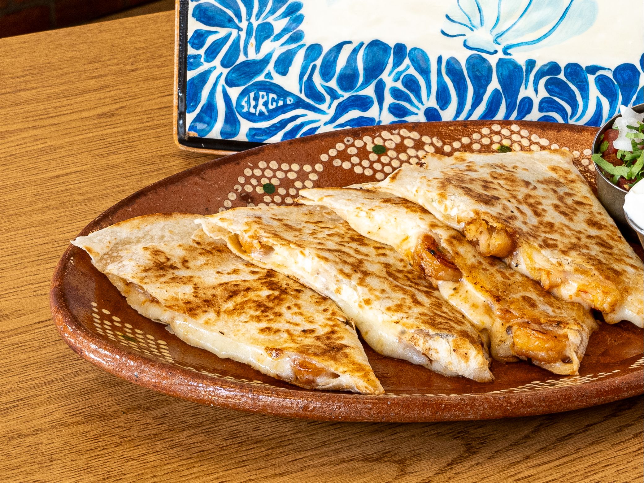 Shrimp (Camarón) Quesadilla.