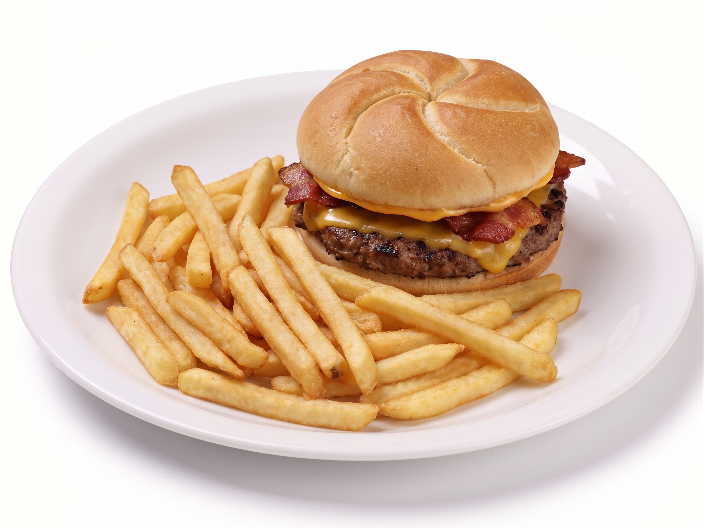 Bacon Cheeseburger w/ Fries.