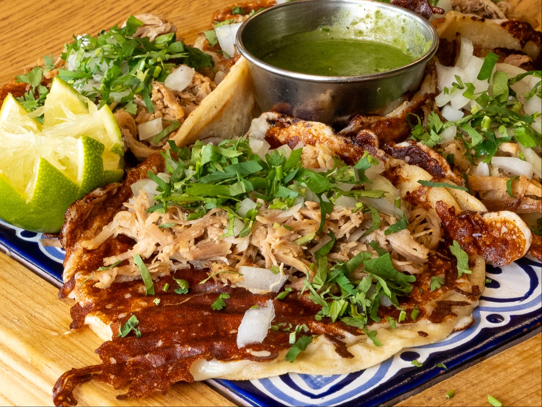 Carnitas Tacos al Queso.