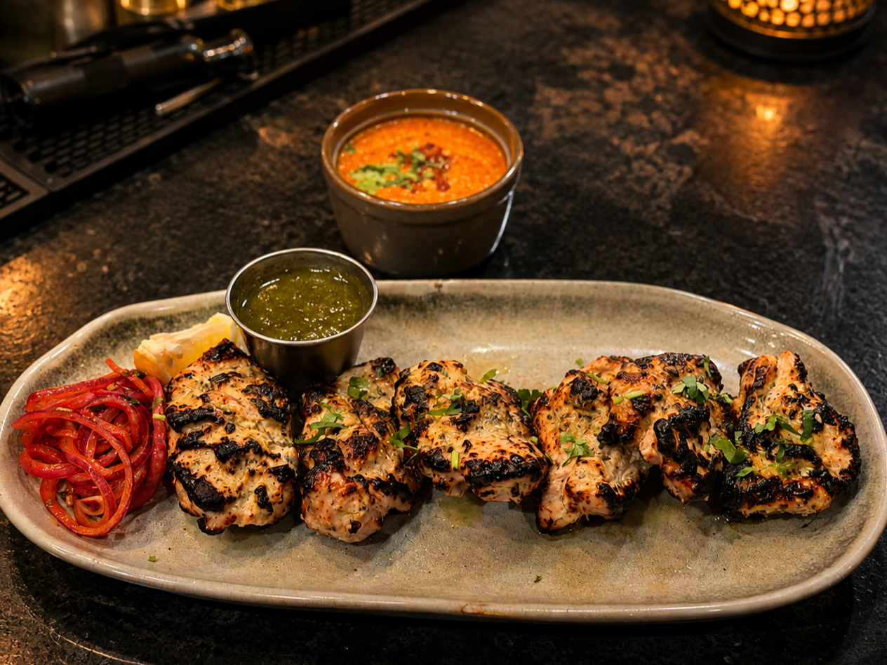 Chicken Kali Mirch Kebab.