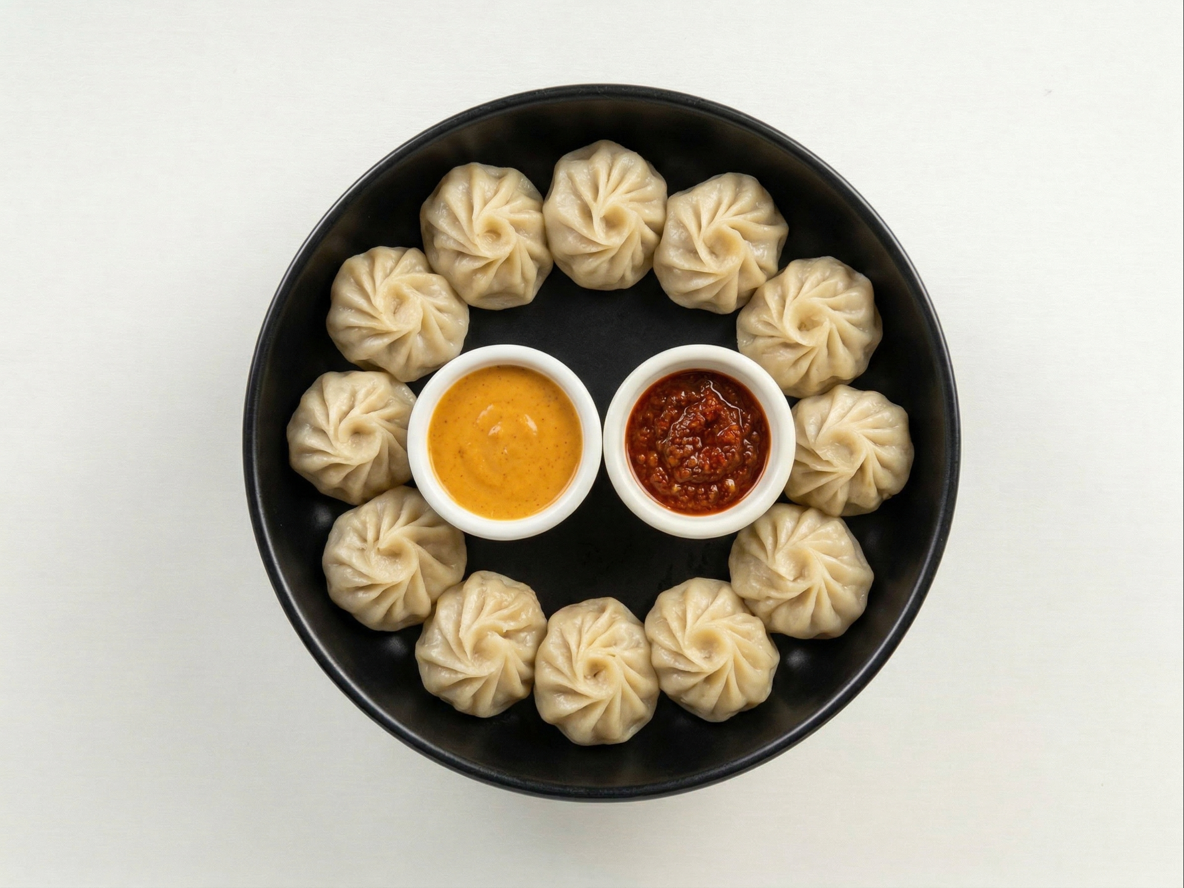 Momo with Chutneys