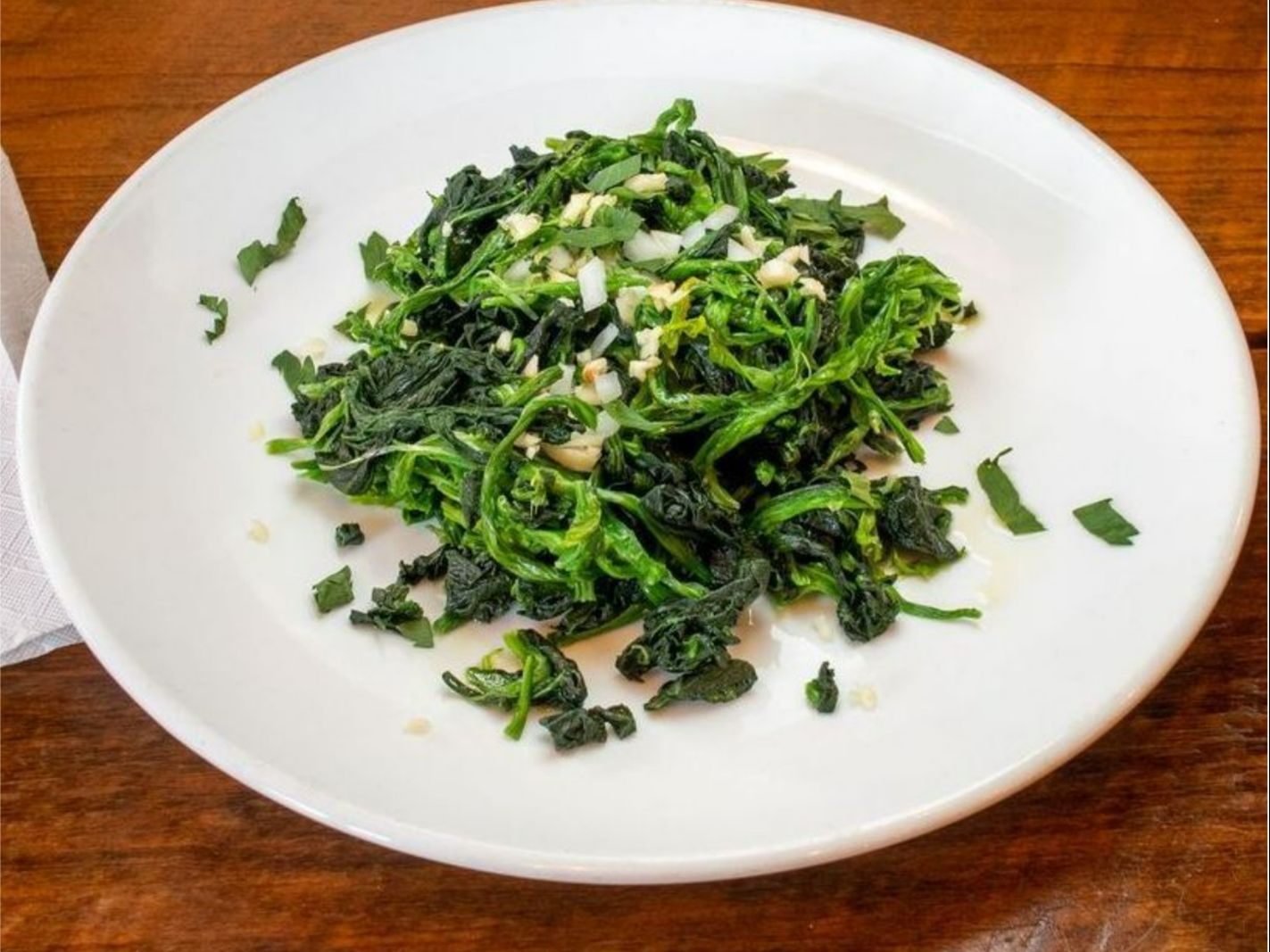 Sauteed Spinach.