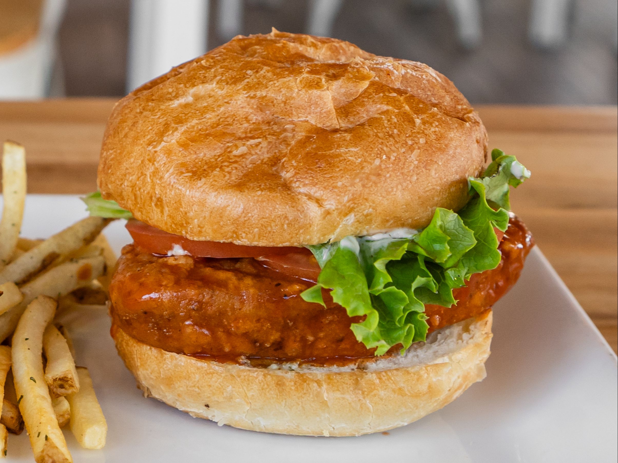 Buffalo Chick'n Sandwich.