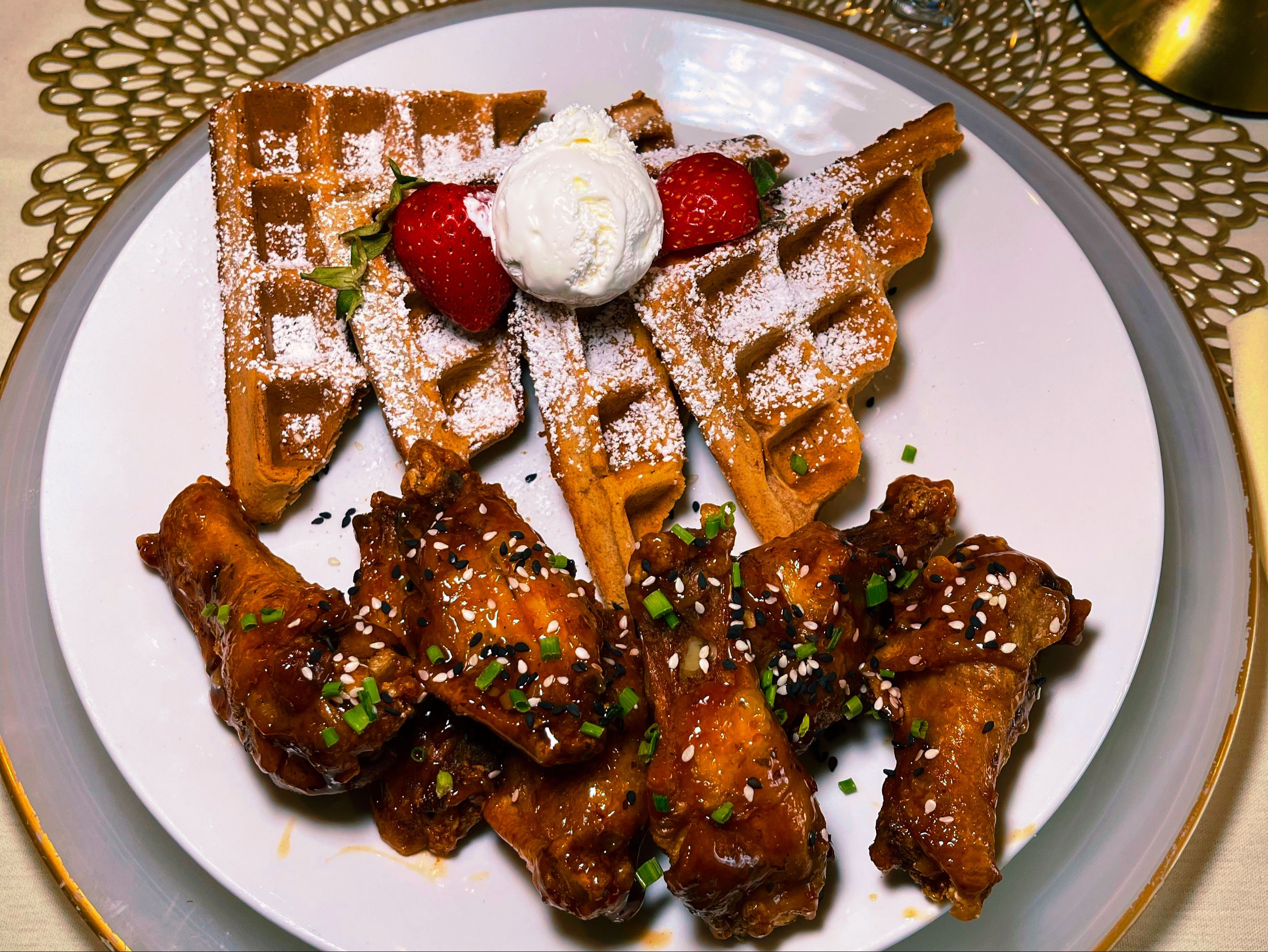 Chicken and Waffles.