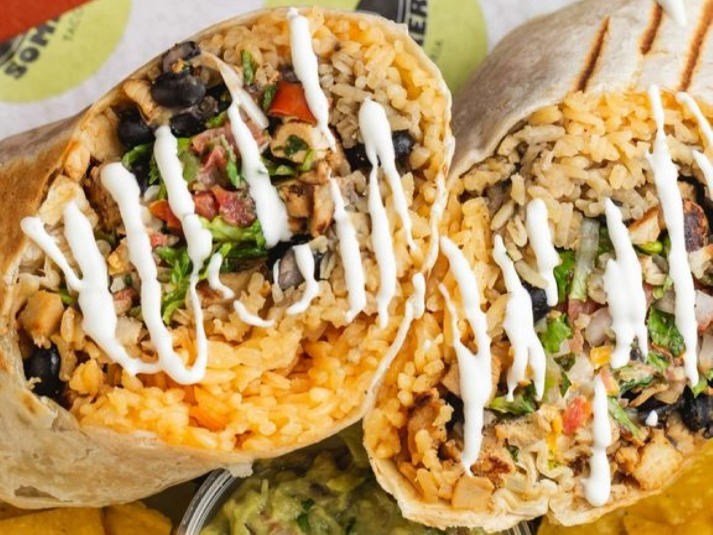 Shrimp A La Plancha Burrito.