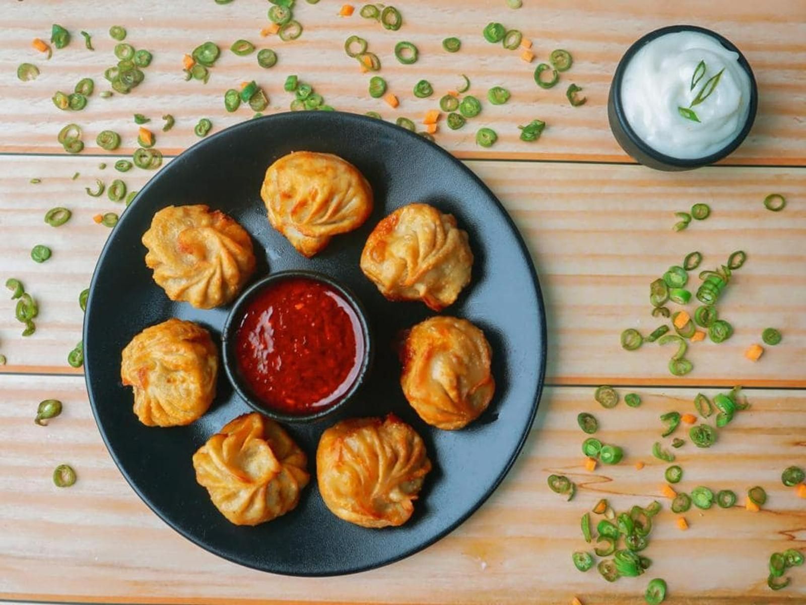 Fried Chicken Momos.