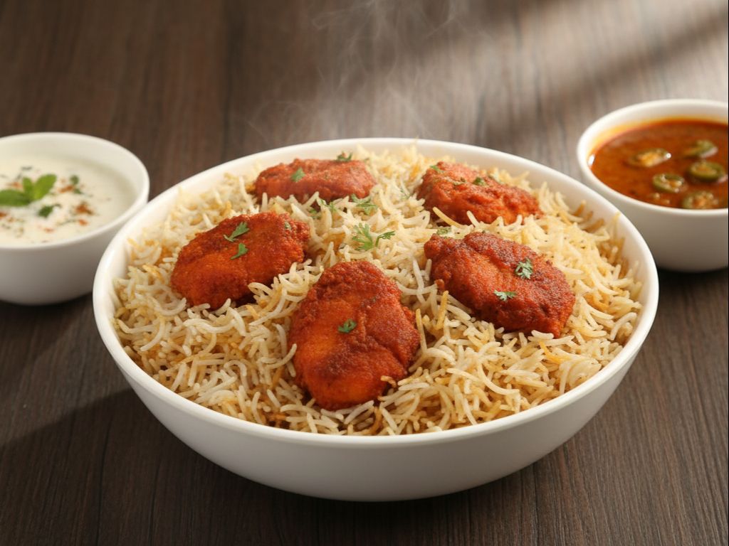 Fish 65 Biryani.