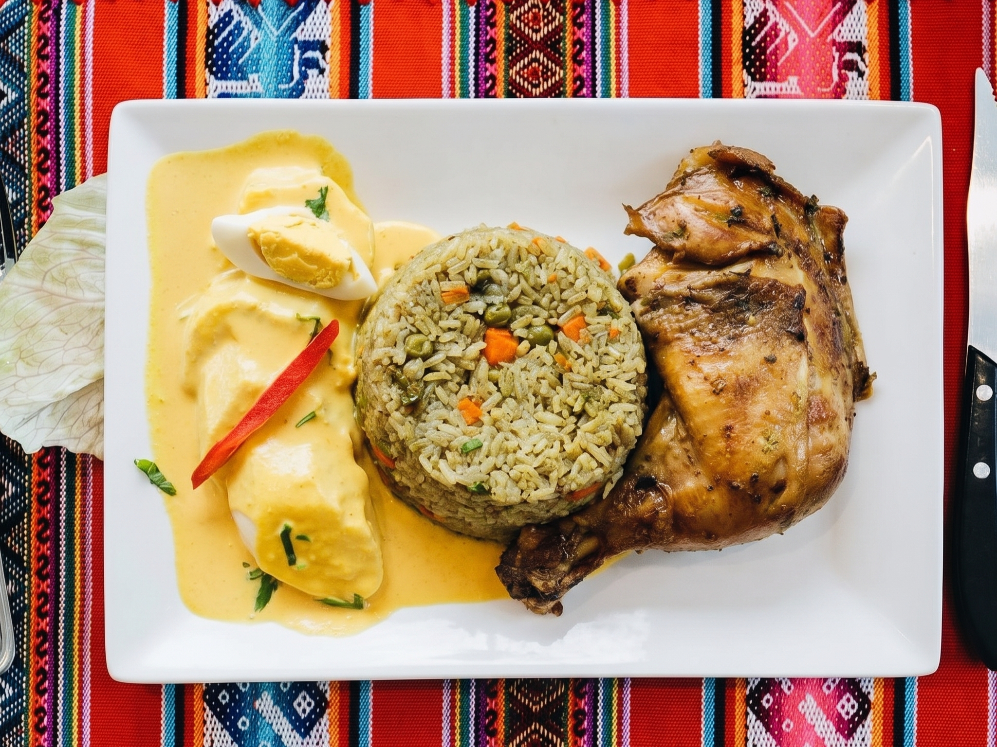 Arroz Con Pollo Y Huancaina. Togo