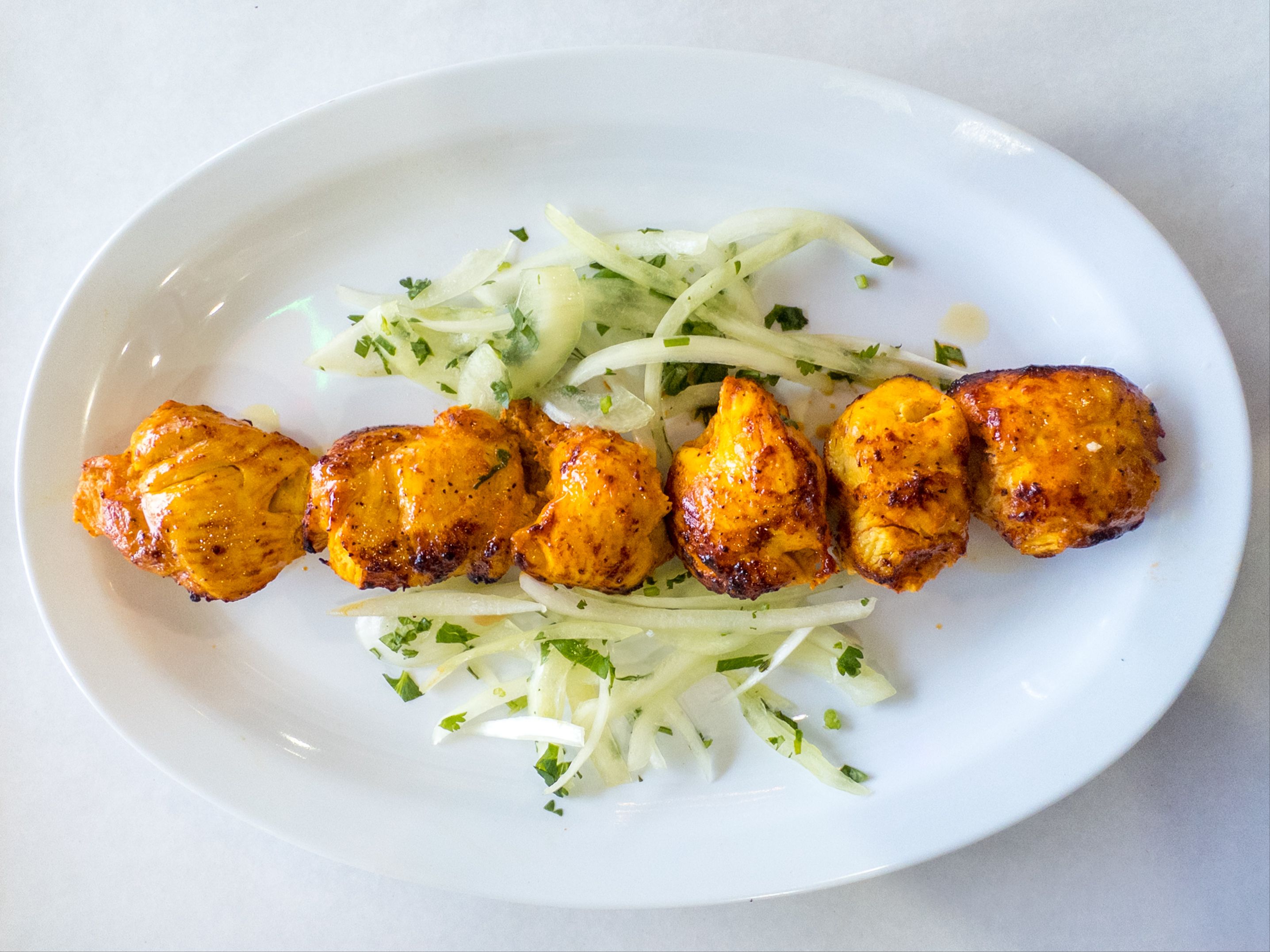 Chicken Tikka Kabob Skewer.