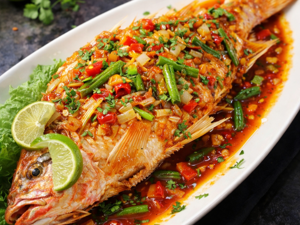 Three Flavors Red Snapper.