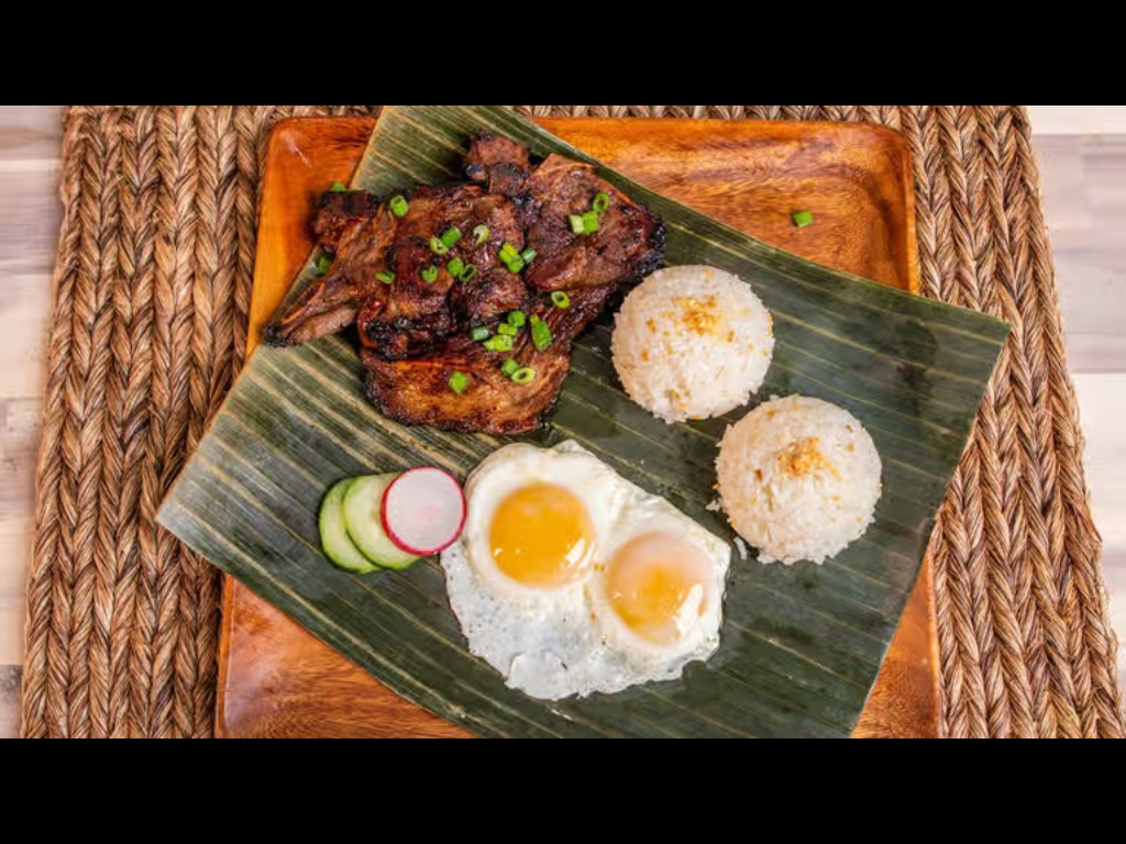 GRILLED PORKCHOP SILOG.