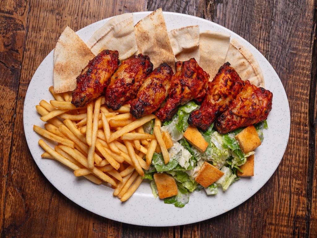#4) Chicken Wings Kebab Plate