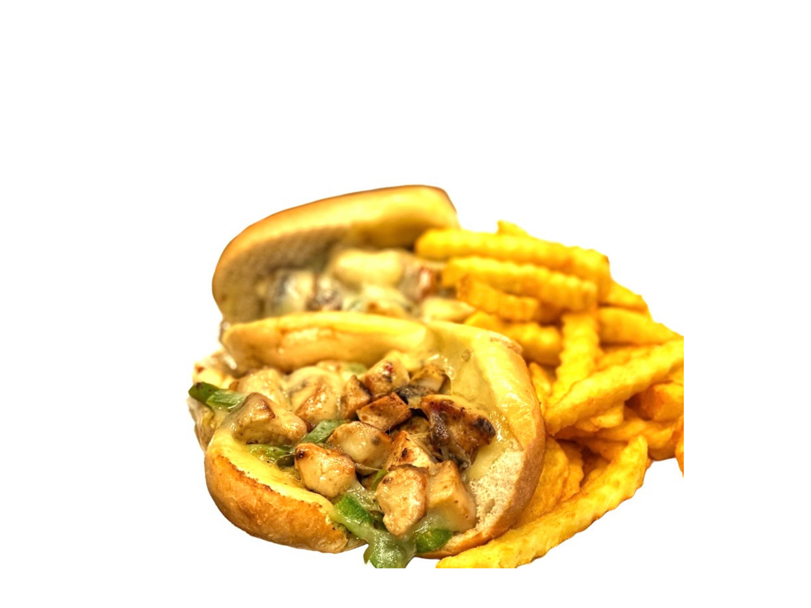 Chicken Philly W/Fries.