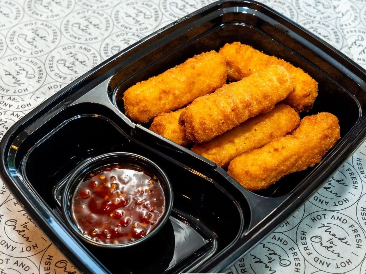 Mozzarella Sticks (Half Tray) with French Fries.