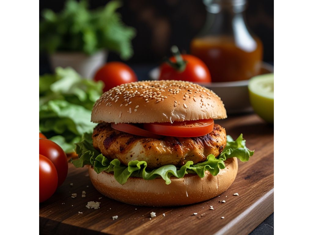 22.Grilled Chicken Burger.