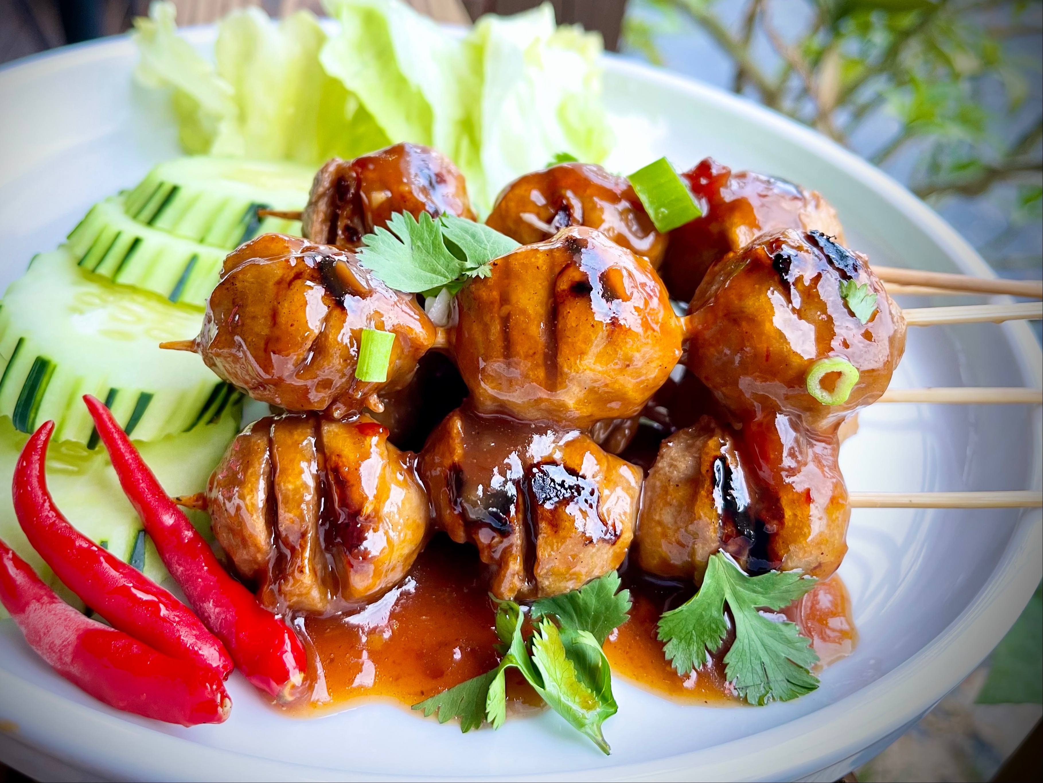 Thai Meat Balls (3 skews).