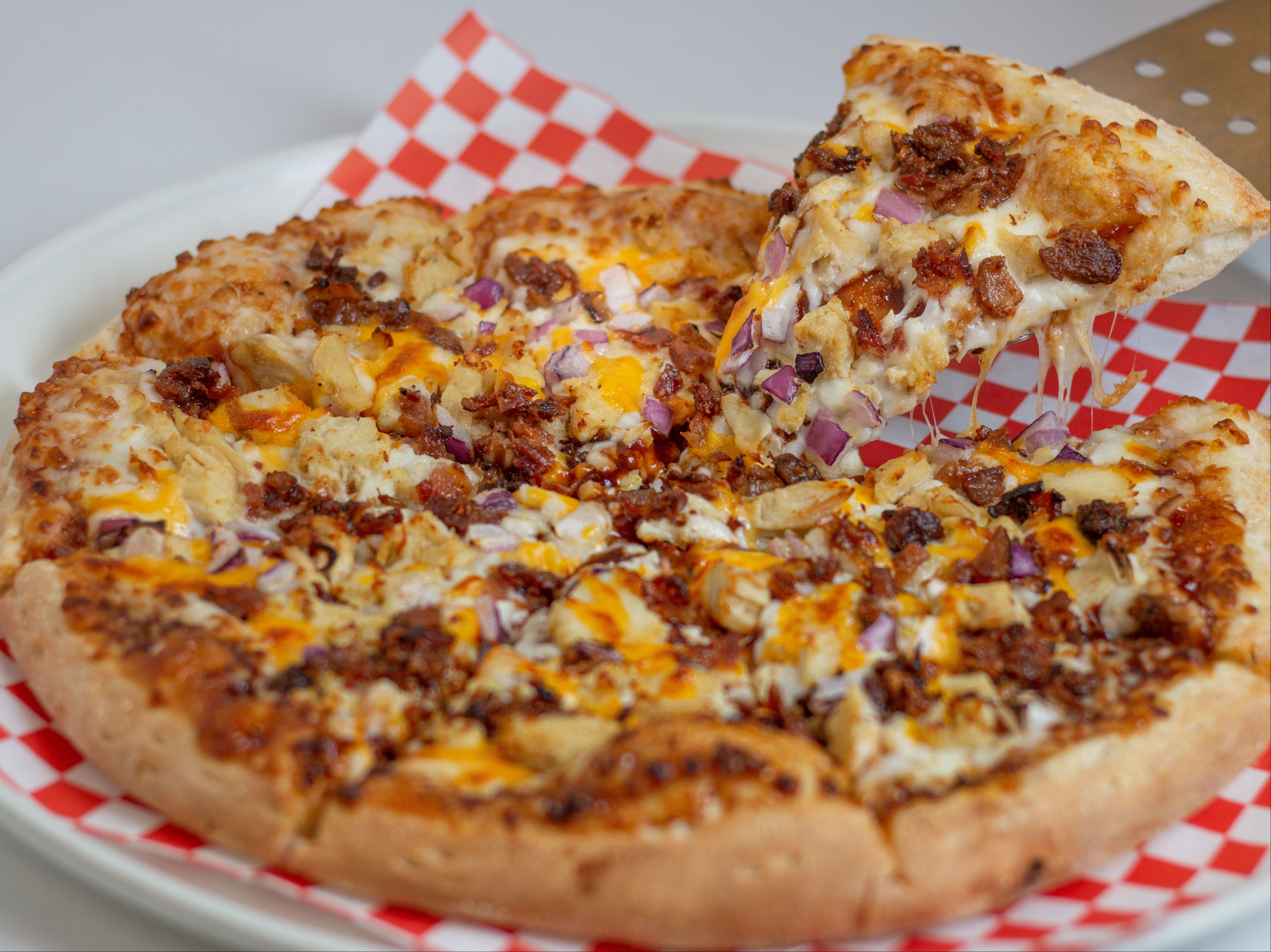 BBQ Chicken Pizza.