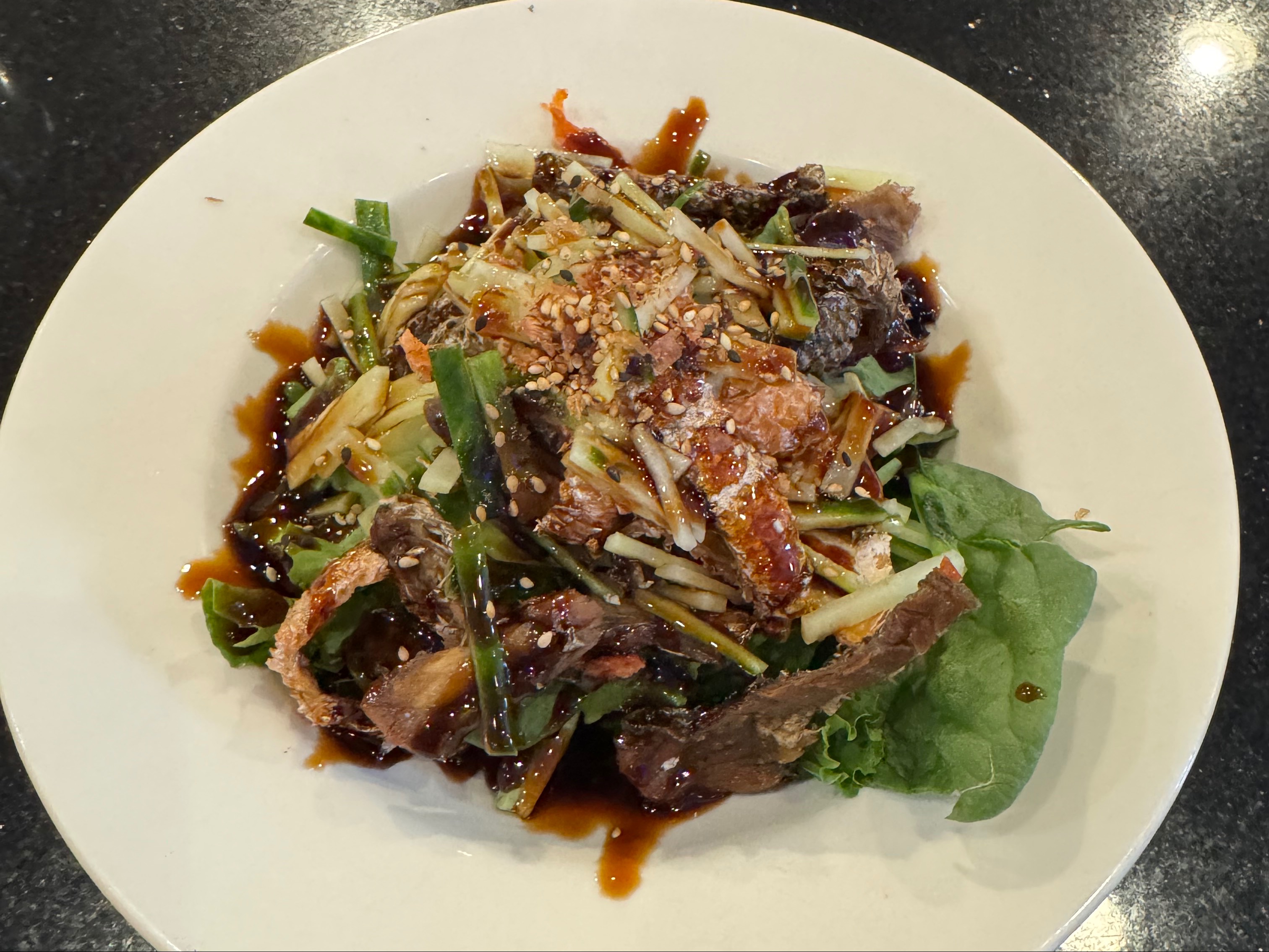 Salmon Skin Salad.