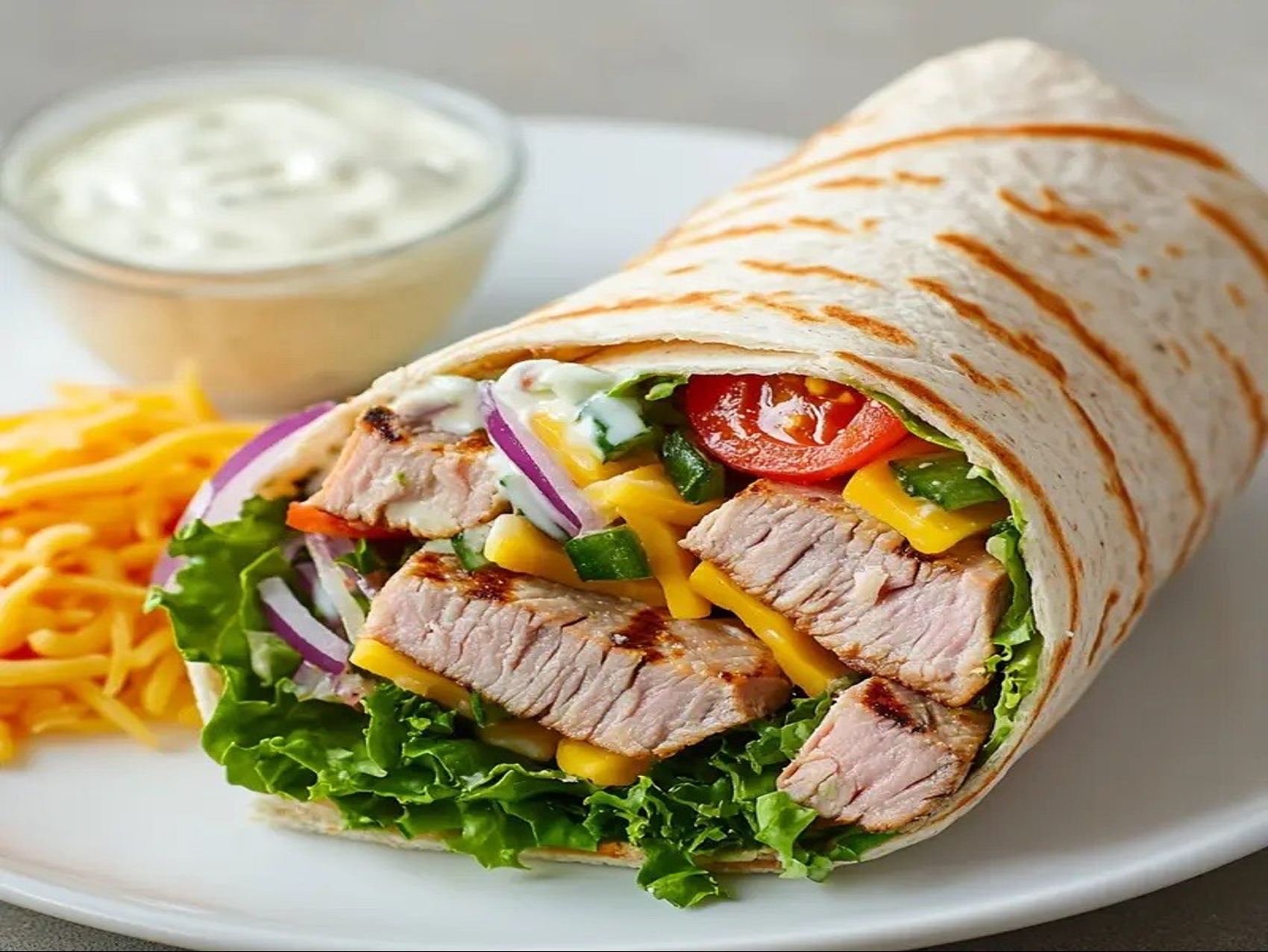 Grilled Tuna Steak Wrap.