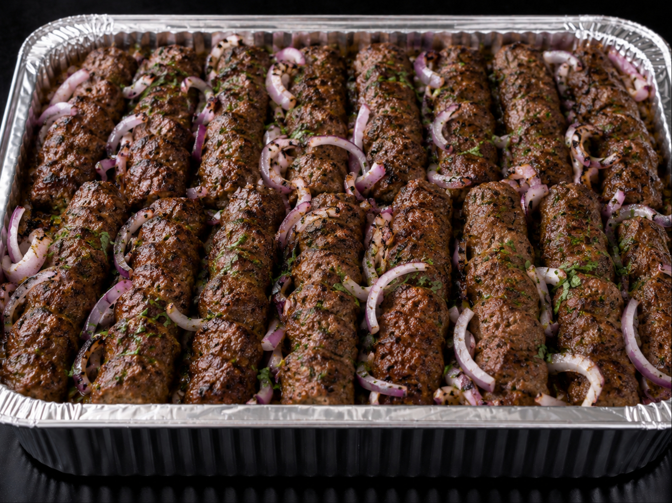 Smoked Lamb Kebabs Tray.