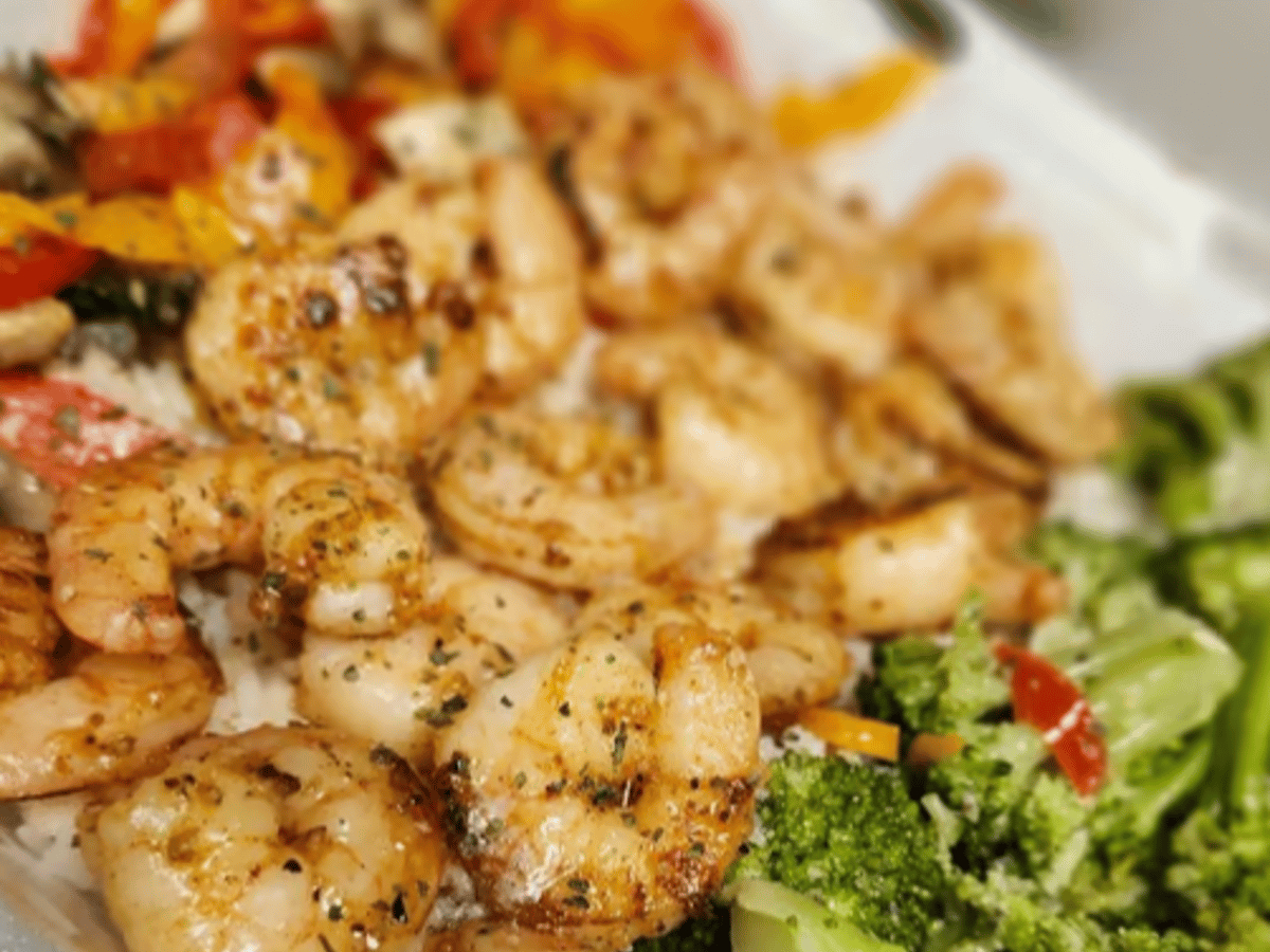 Shrimp Rice Bowl.