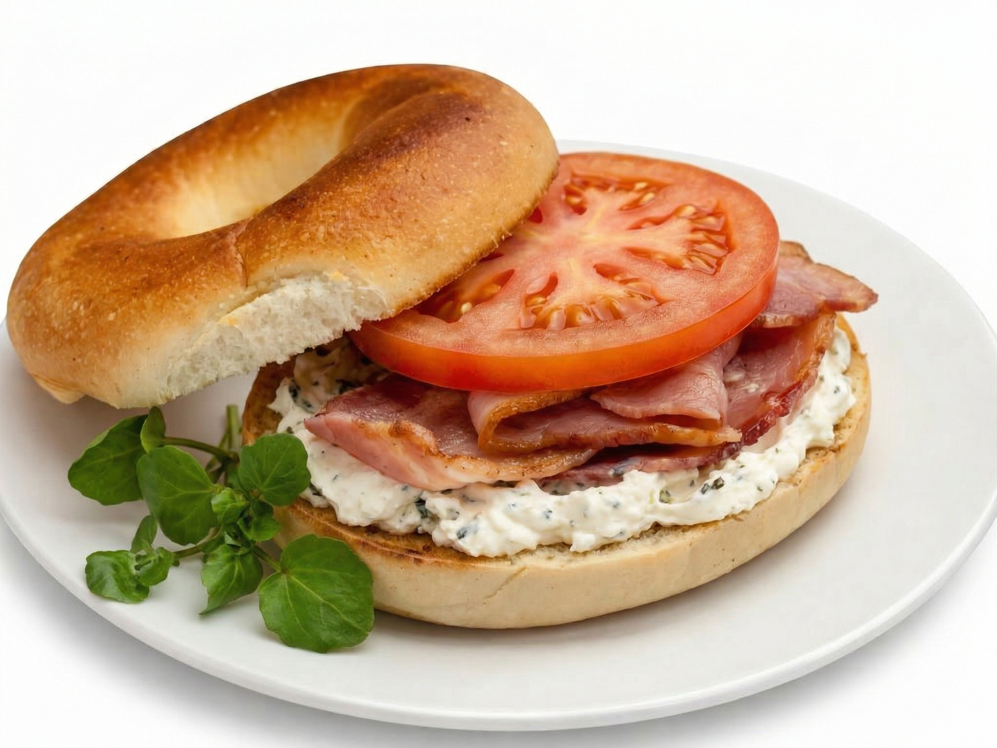 Bagel With Cream Cheese & Egg.