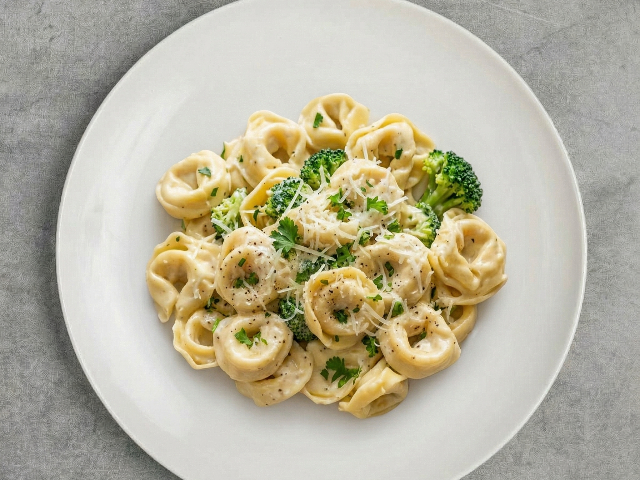 Pasta with Alfredo Sauce.