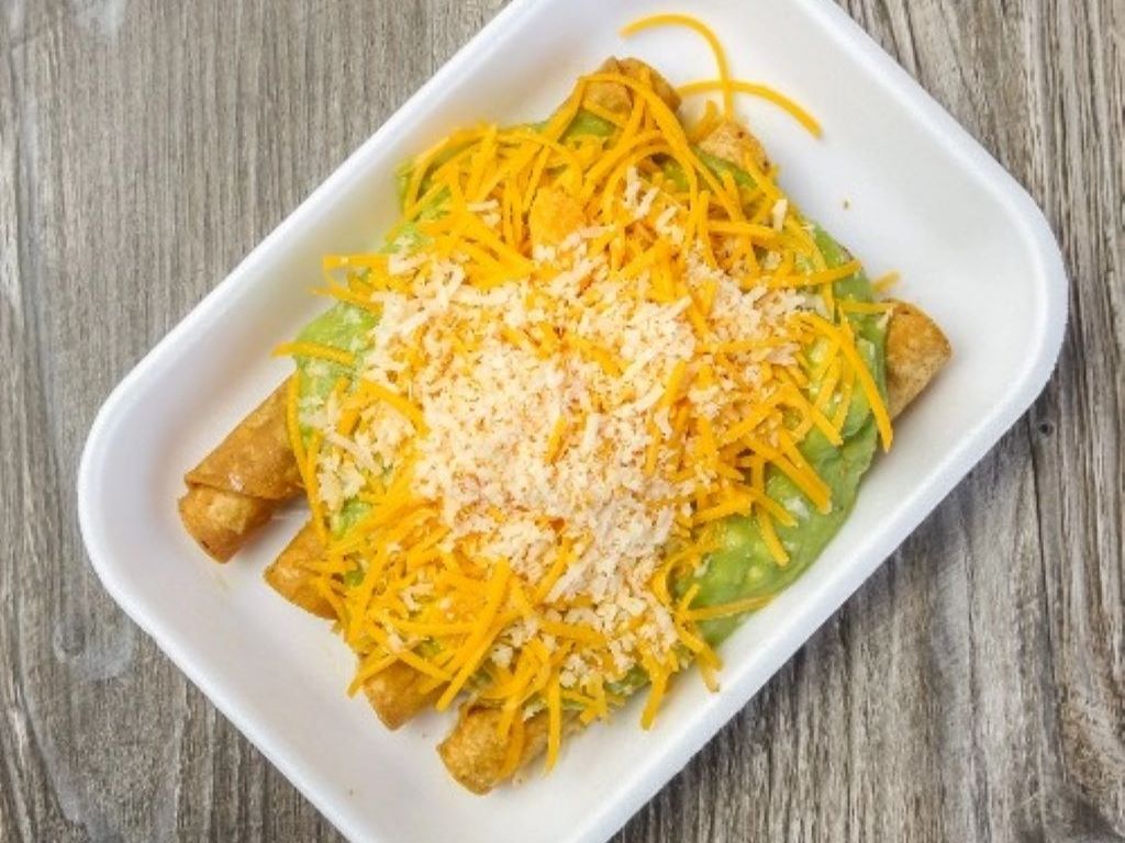 12 Rolled Tacos Guacamole.