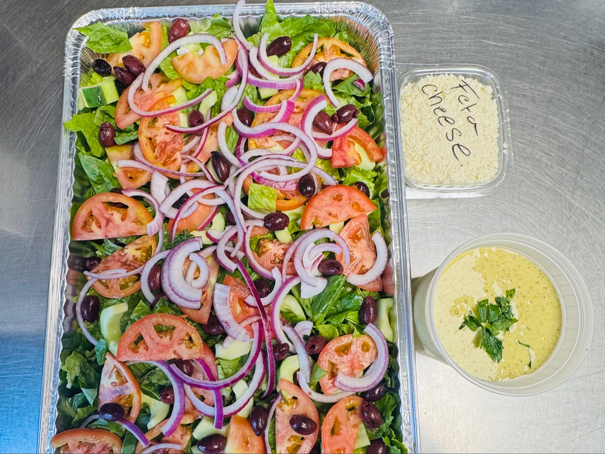 Full Tray Mediterranean Salad.