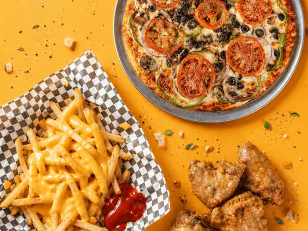 Combo 4   2 Large 16" 1-Topping Pizzas + 10 Wings.