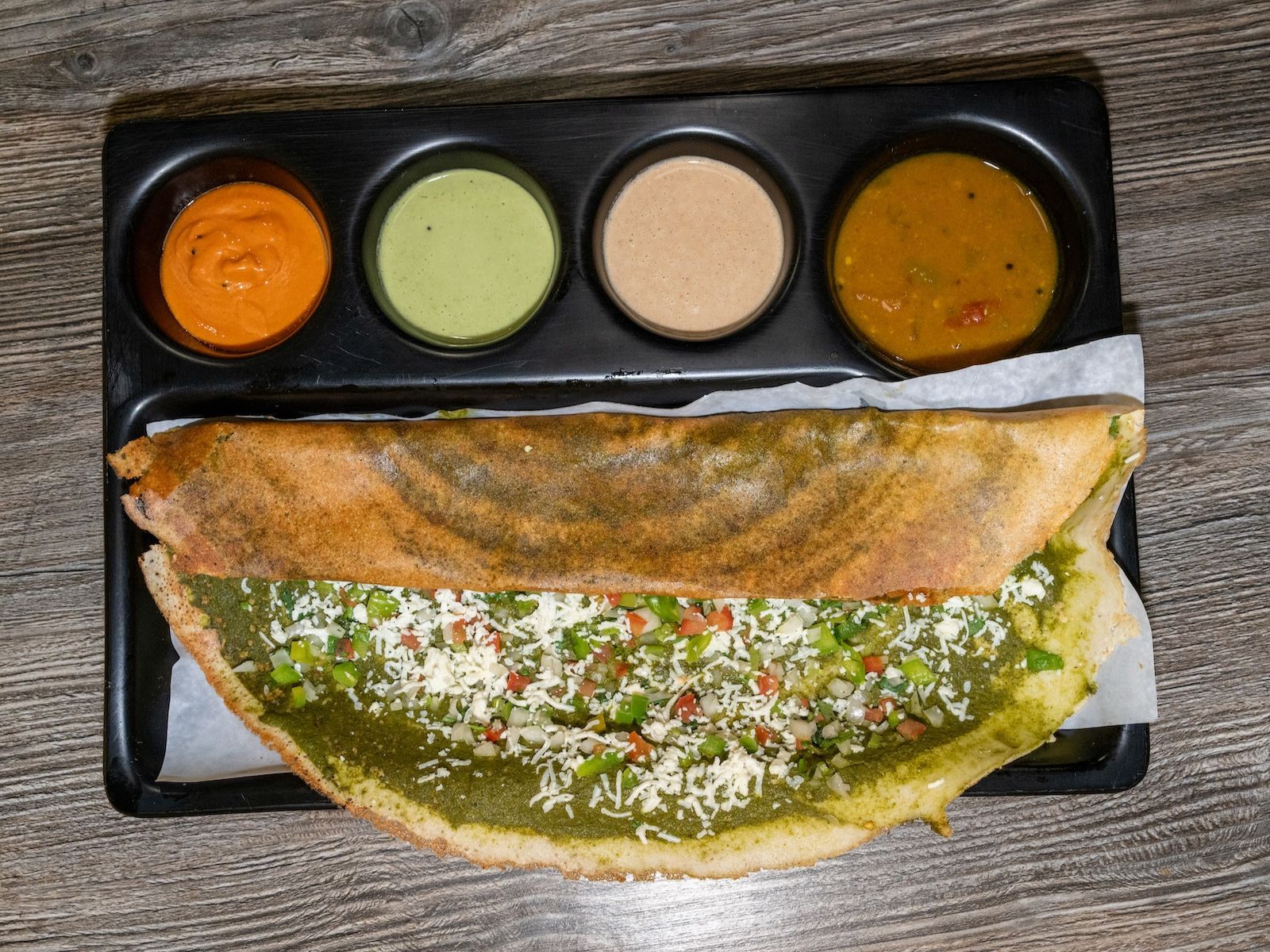 Palak Paneer Dosa.