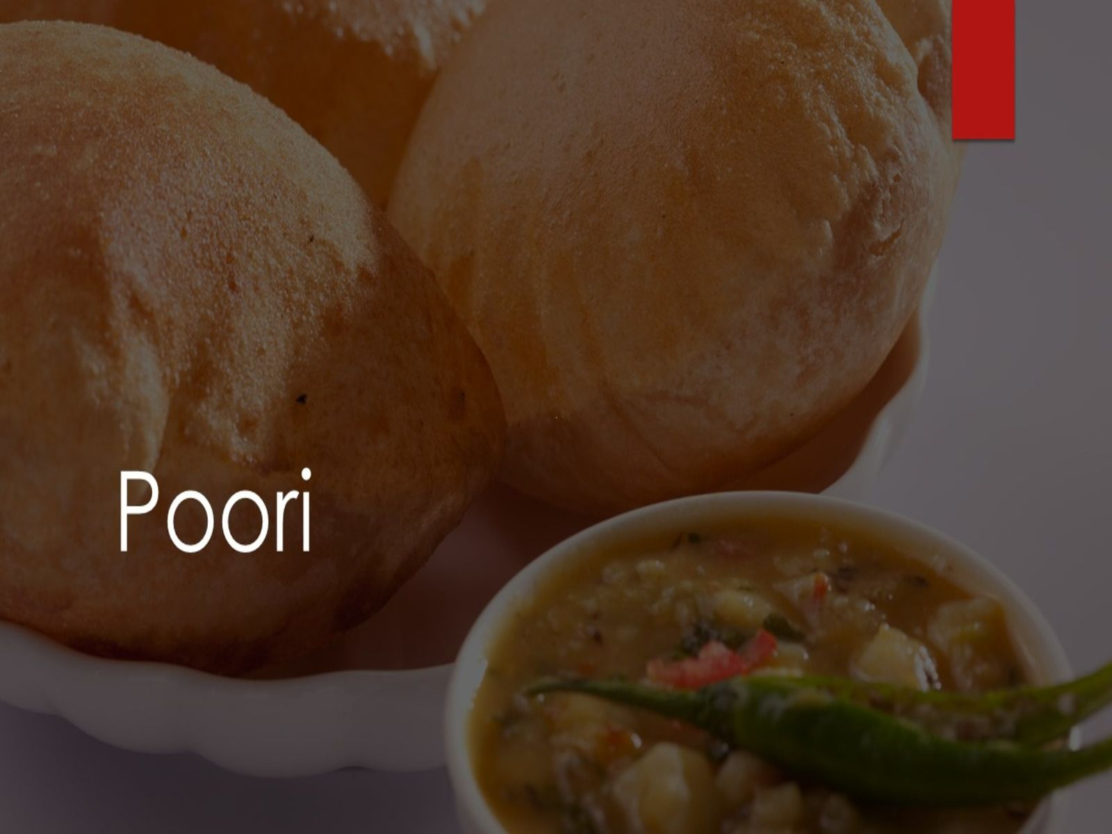 Poori with Potato masala