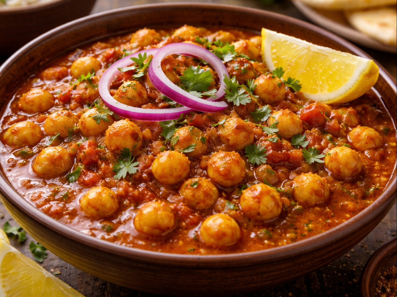 Channa Masala w/Rice.